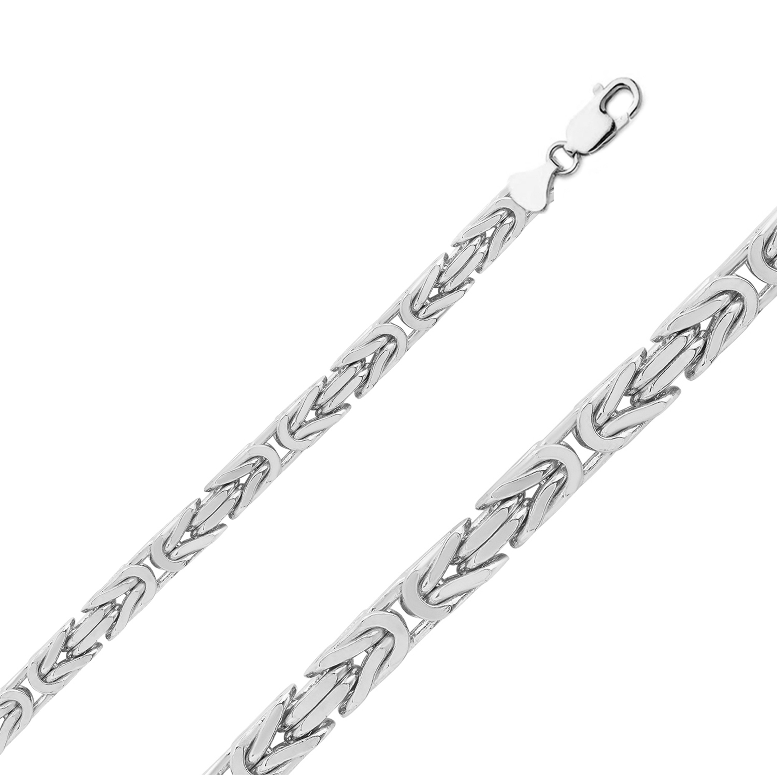 14k White Gold (Nickel Free)6.0 Mm Byzantine Chain 24 Inches 14k White Gold (Nickel Free)6.0 Mm Byzantine Chain 24 Inches