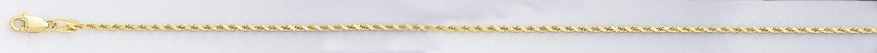 18k Gold 1mm Italian Diamond Cut Rope Chain 20 Inches