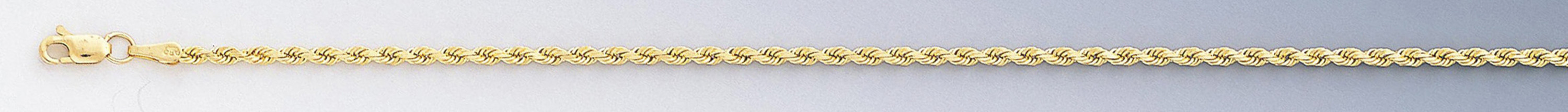 18k Gold 2.5mm Italian Diamond Cut Rope Chain 24 Inches 18k Gold 2.5mm Italian Diamond Cut Rope Chain 24 Inches