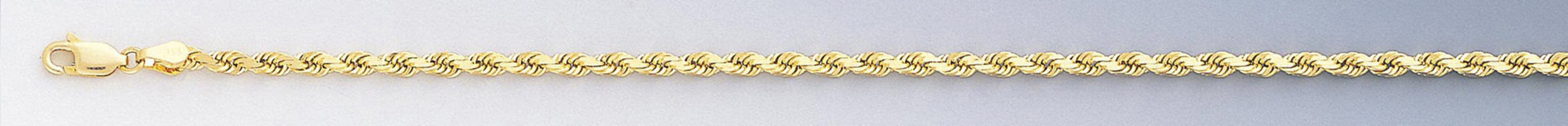 18k Gold 3mm Italian Diamond Cut Rope Chain 16 Inches 18k Gold 3mm Italian Diamond Cut Rope Chain 16 Inches