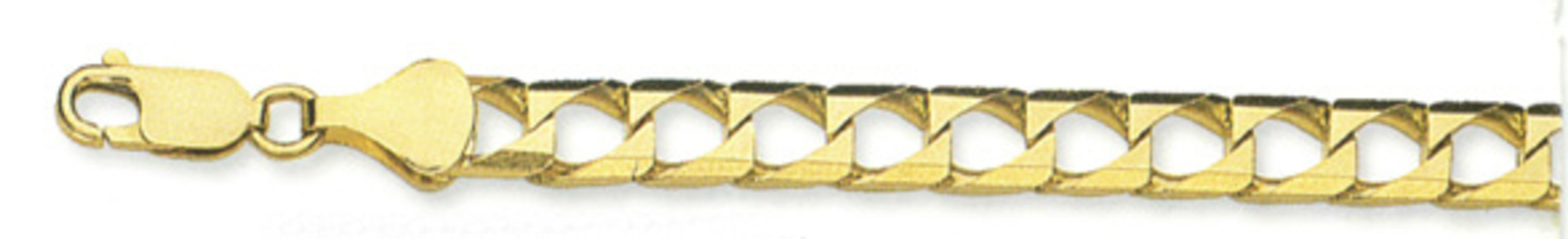 14k Yellow Gold Square Cuban Link Chain, 6.5mm Wide 30 Inches 14k Yellow Gold Square Cuban Link Chain, 6.5mm Wide 30 Inches