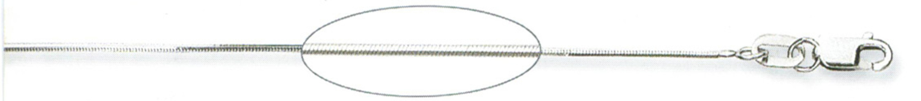 14k White Gold "Nickel Free" .7mm Square Snake Chain 16" 14k White Gold "Nickel Free" .7mm Square Snake Chain 16"