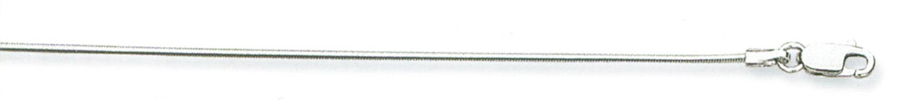 14k White Gold "Nickel Free" .8mm Square Snake Chain 18" 14k White Gold "Nickel Free" .8mm Square Snake Chain 18"