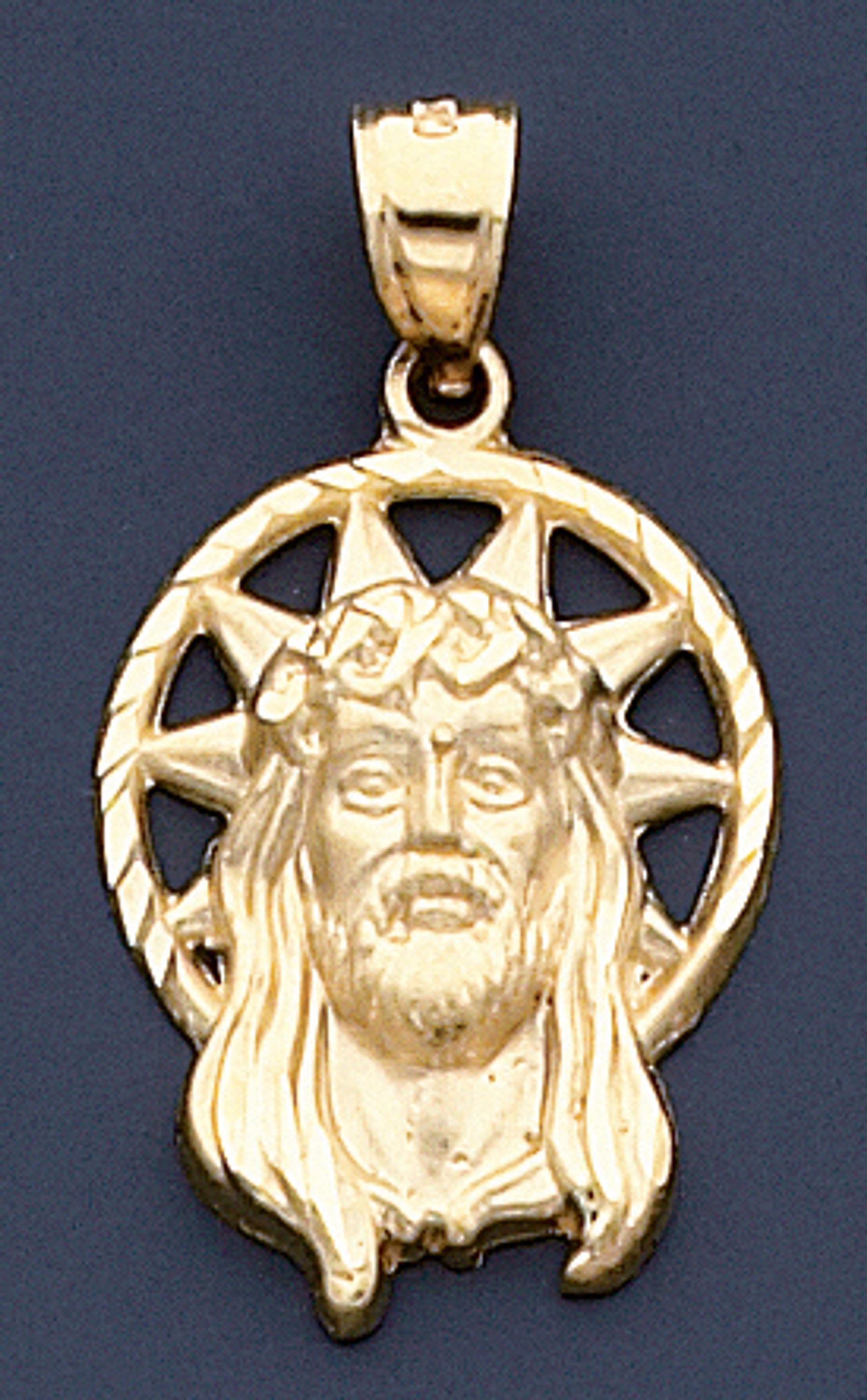 14k Gold 41.51 mm High by 24.45 mm Wide Jesus Charm 14k Gold 41.51 mm High by 24.45 mm Wide Jesus Charm
