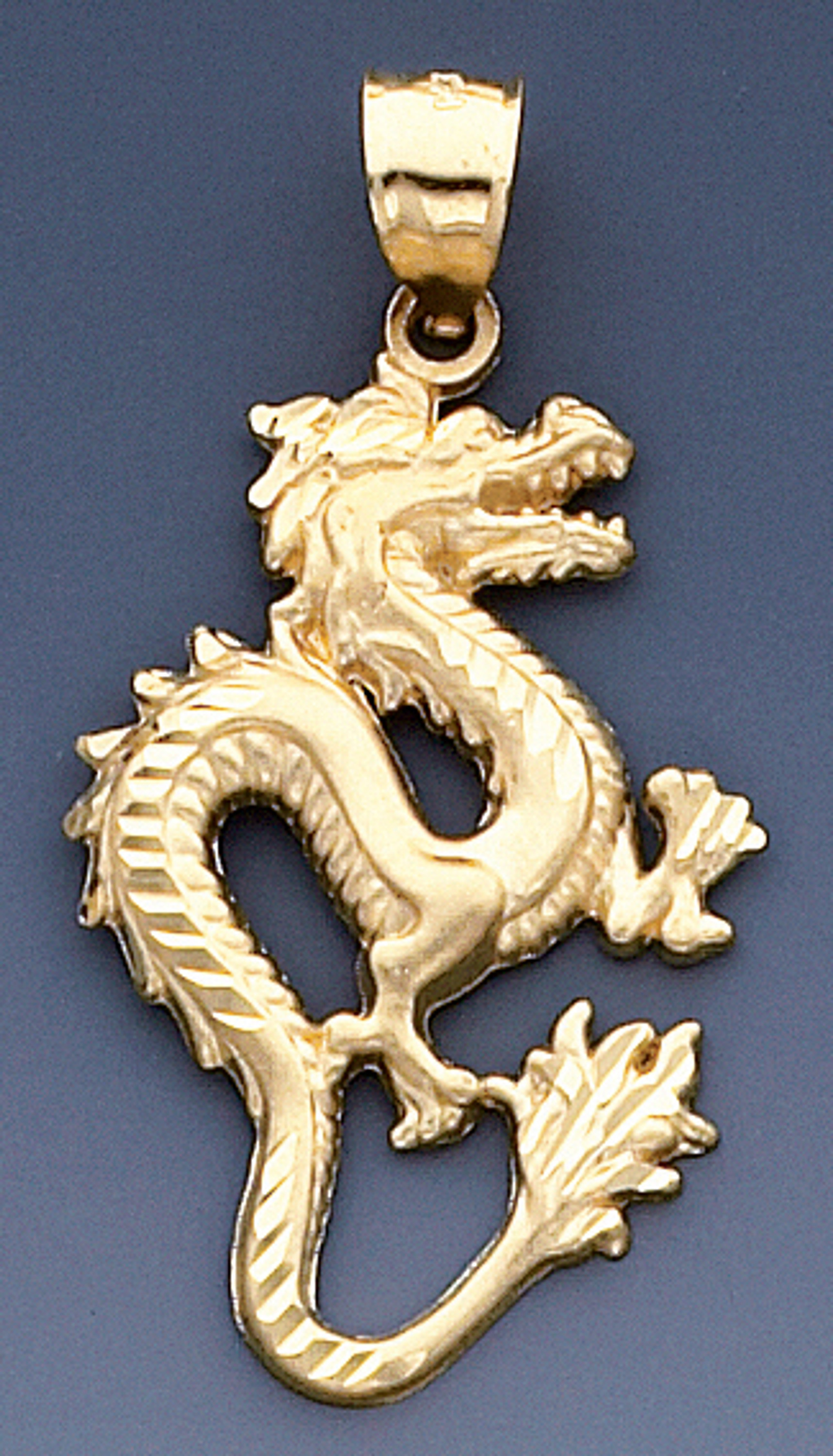 14k Gold 44mm High Dragon Charm 14k Gold 44mm High Dragon Charm