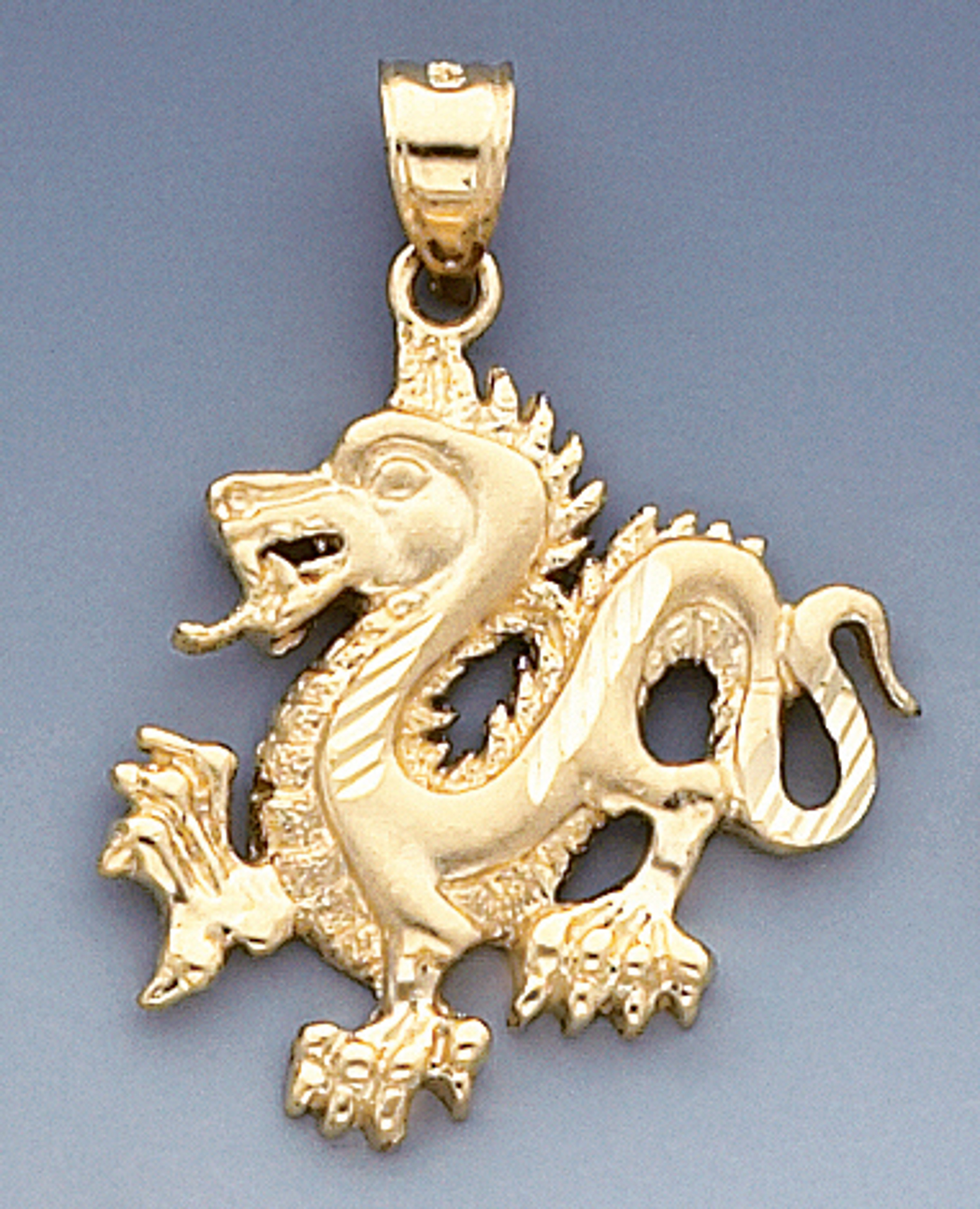 14k Gold 36.7mm High Dragon Charm 14k Gold 36.7mm High Dragon Charm