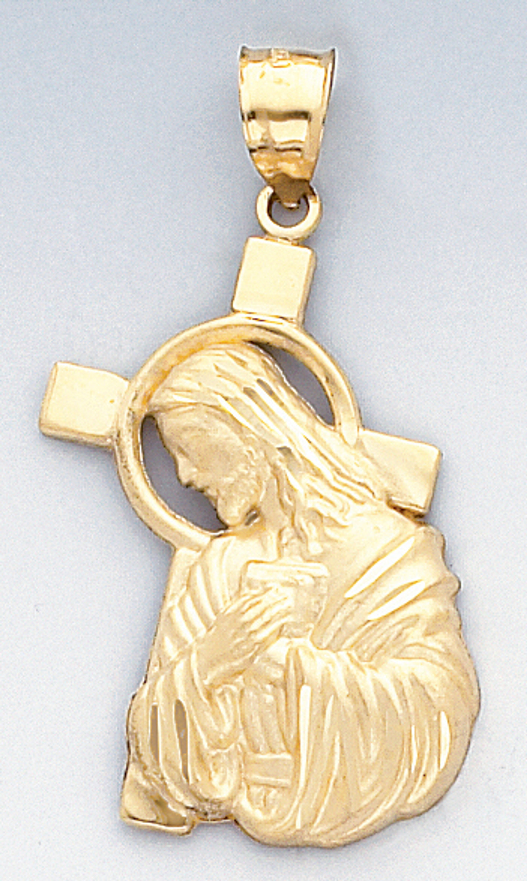 14k Gold 44.89 mm High by 21.78 mm Wide Jesus Charm 14k Gold 44.89 mm High by 21.78 mm Wide Jesus Charm