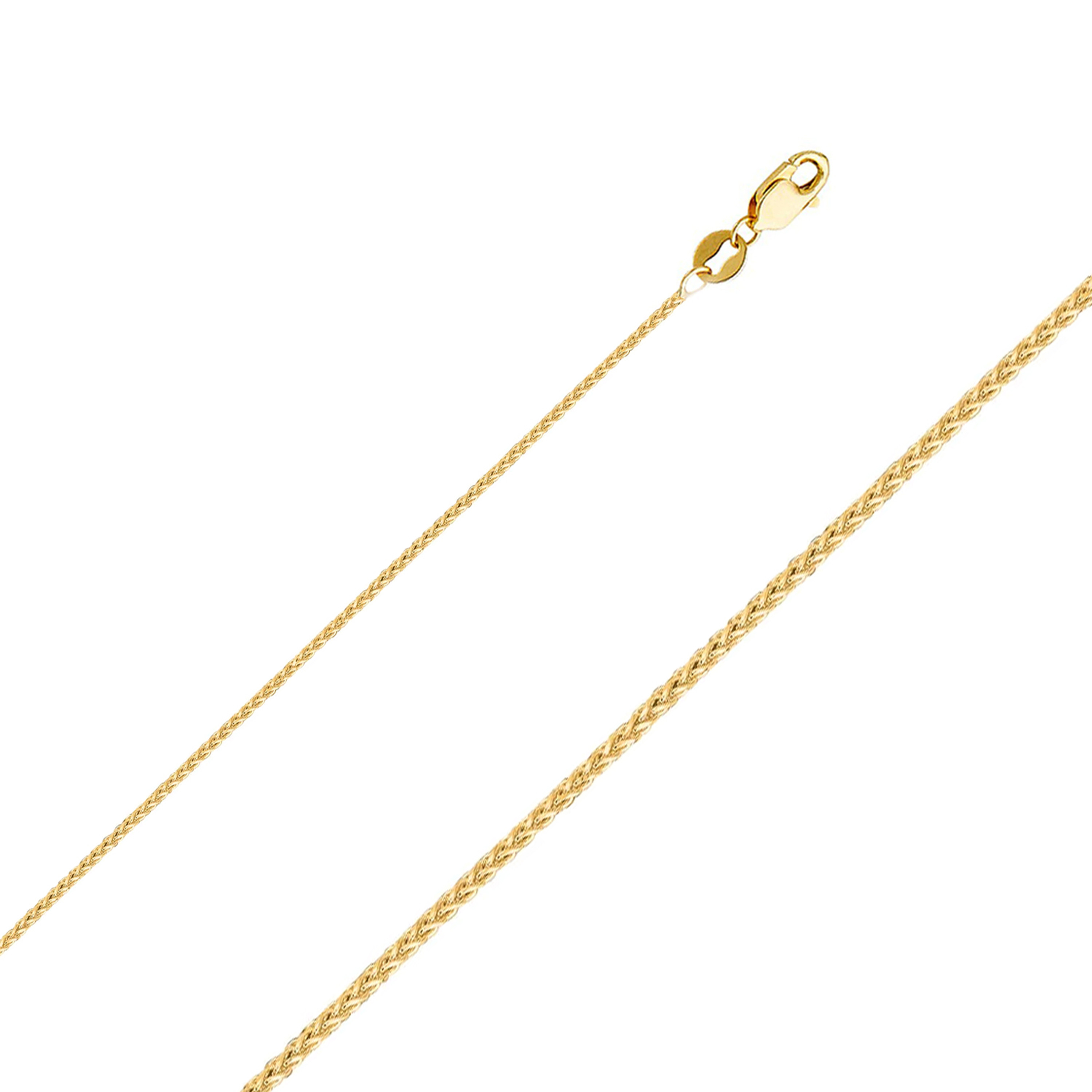 14K Yellow Gold 1.0mm Spiga (wheat) Chain 30 Inches 14K Yellow Gold 1.0mm Spiga (wheat) Chain 30 Inches