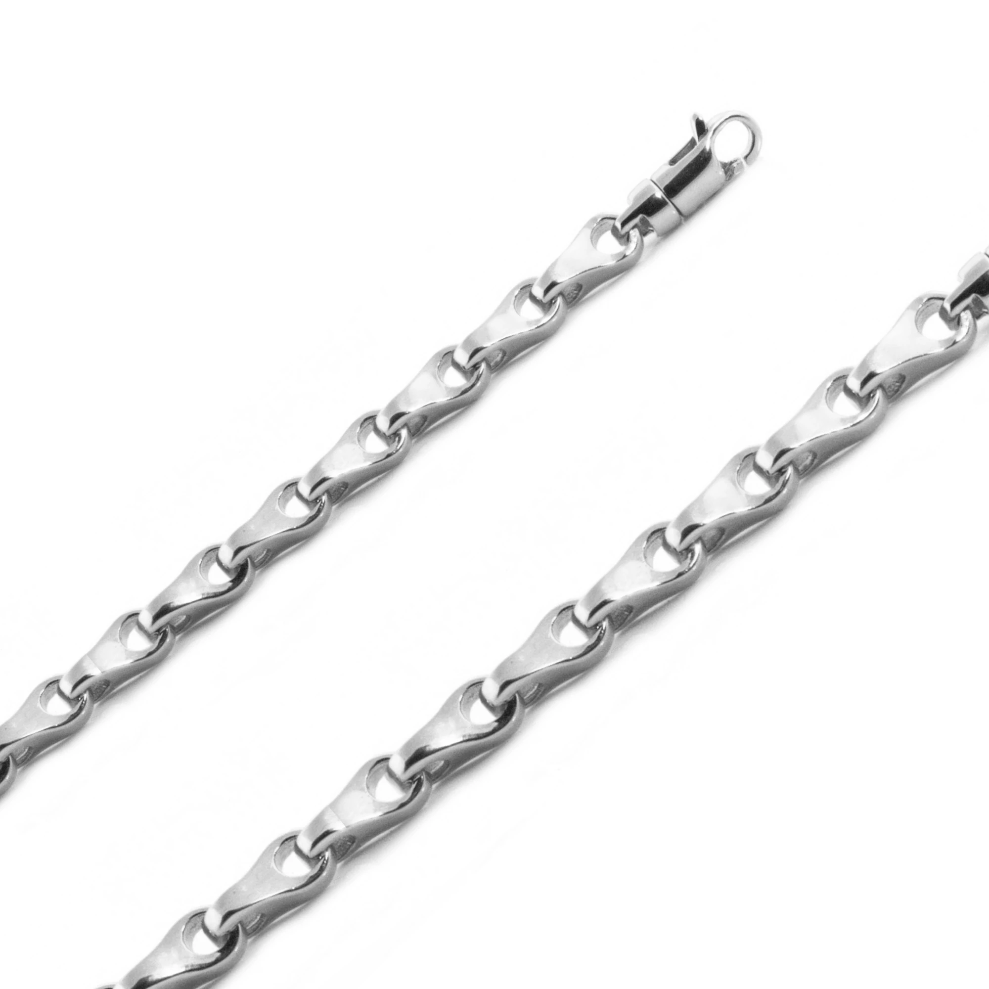 Solid Platinum Fancy Hand Made Chain 4.9mm 22 Inches