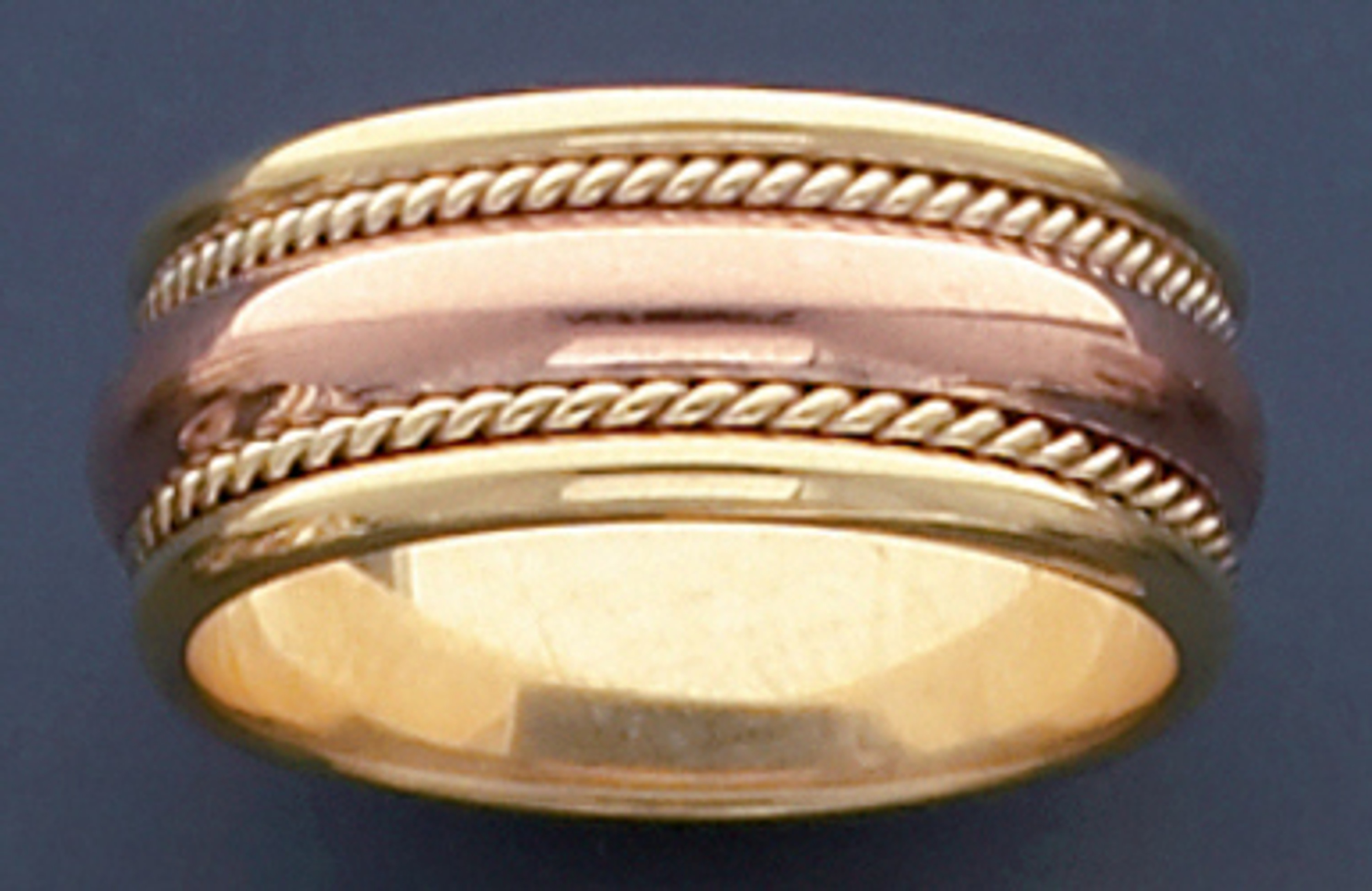 18k Rose Golg on Yellow Gold 7mm Hand Made Designer Wedding Ring 18k Rose Golg on Yellow Gold 7mm Hand Made Designer Wedding Ring