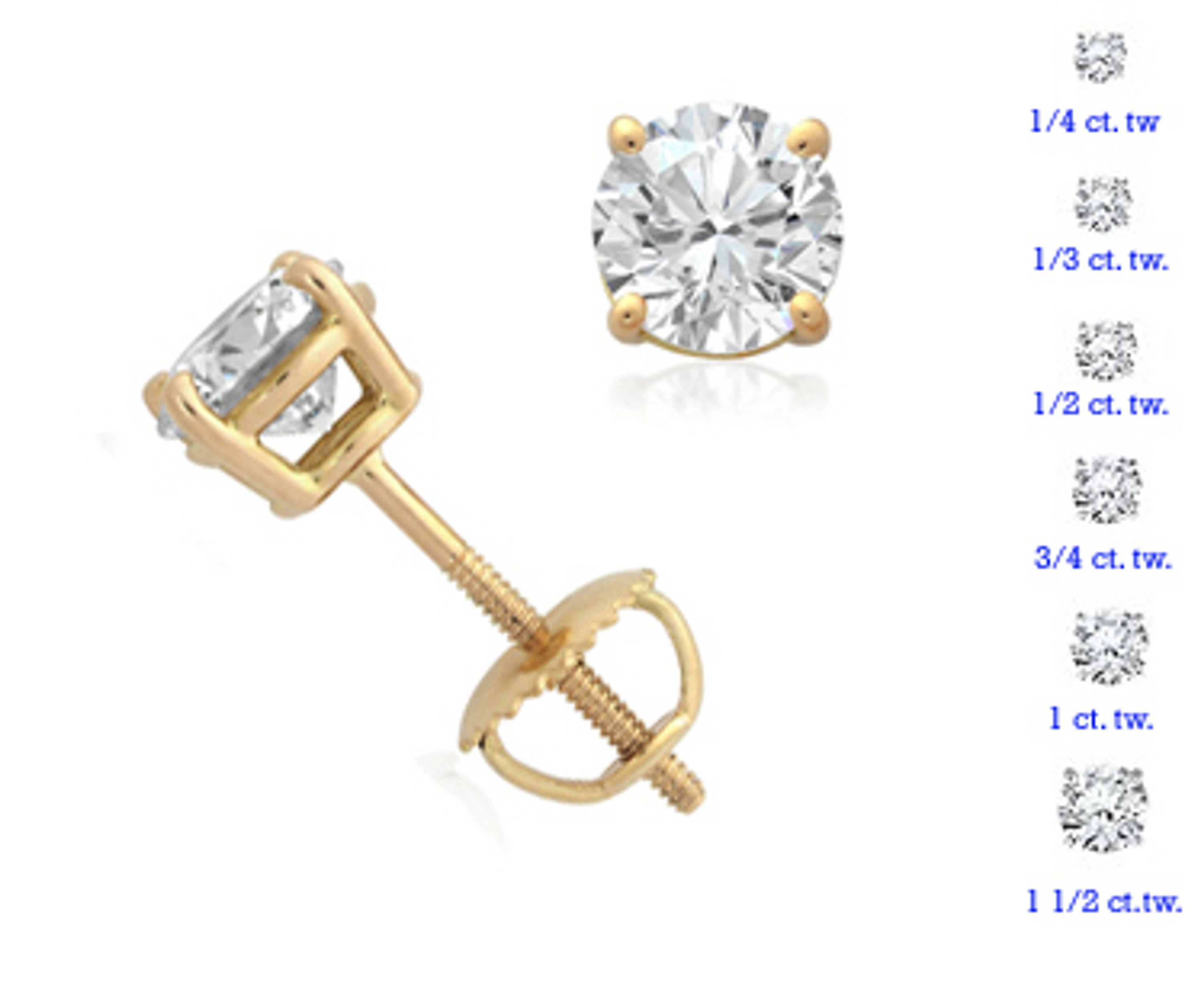 Stunning 2/3 Ct Round Brilliant Cut  Diamond Earrings Stunning 2/3 Ct Round Brilliant Cut  Diamond Earrings