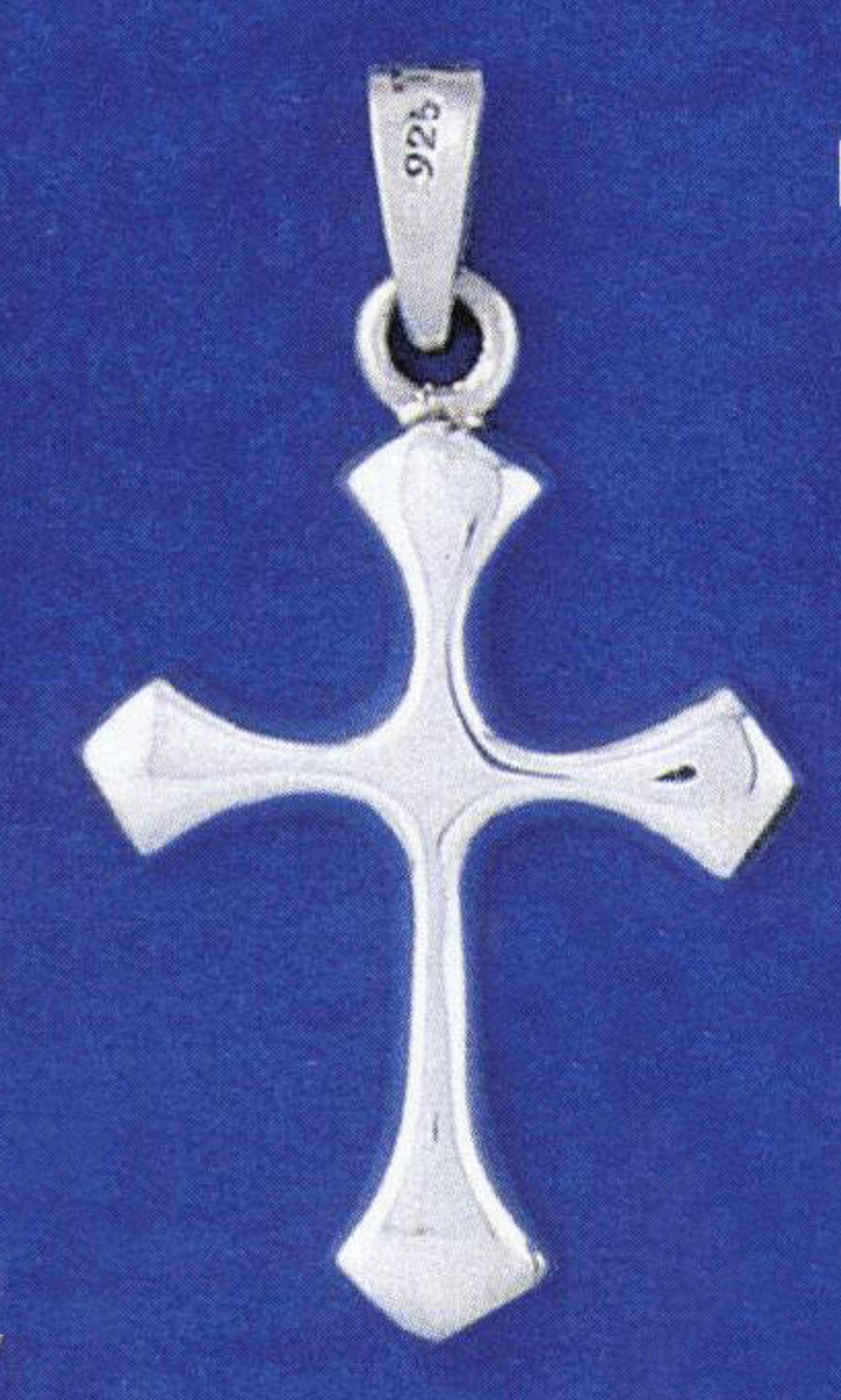 Sterling Silver 2 1/4 Inches High Cross Charm (pendant) Sterling Silver 2 1/4 Inches High Cross Charm (pendant)
