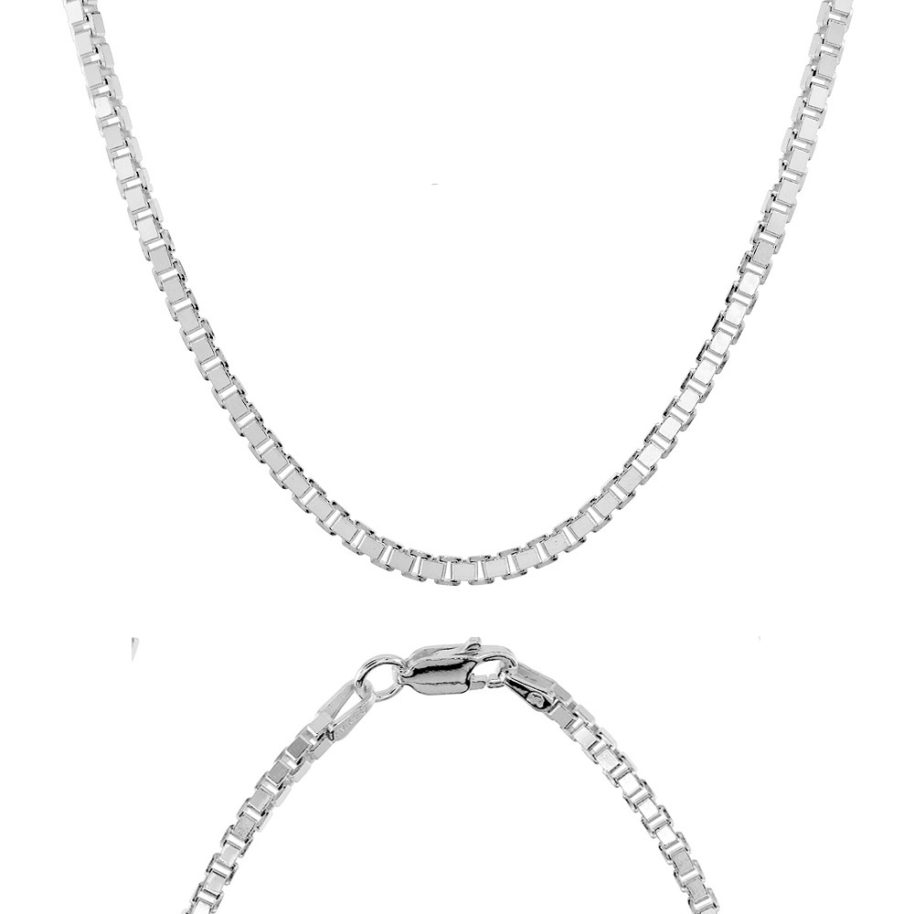 Sterling Silver "Nickel Free" 2.25mm Box Chain 30"