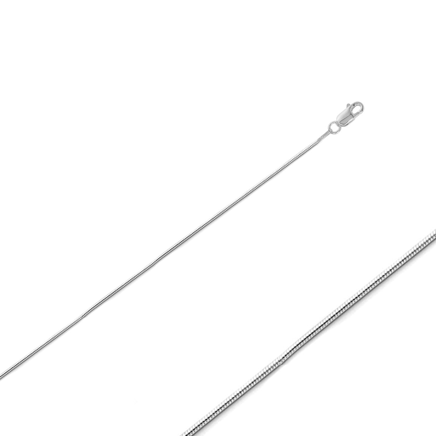 Sterling Silver (nickel Free)  1mm Round Snake chain  30 Inches