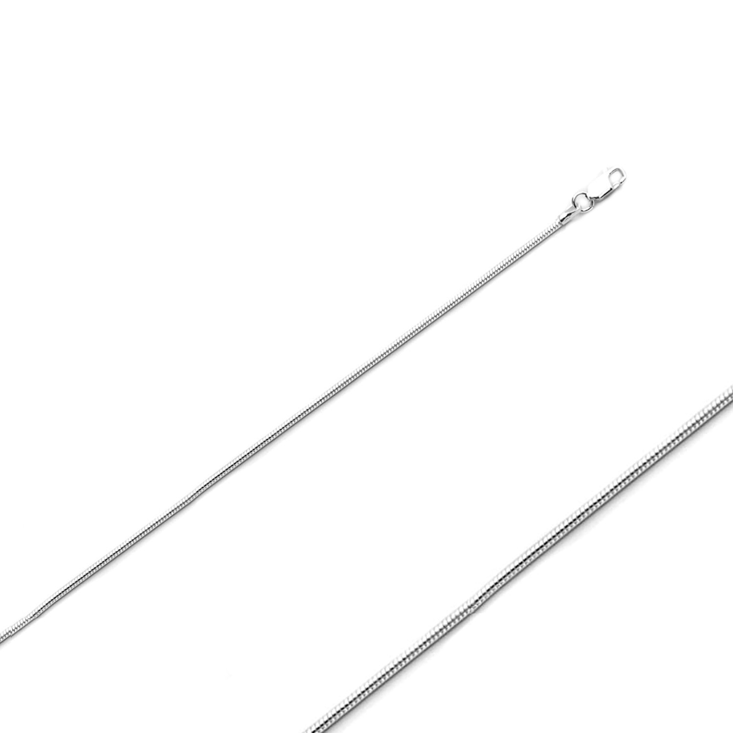 Sterling Silver (nickel Free) 2.2mm Round Snake chain 24 Inches