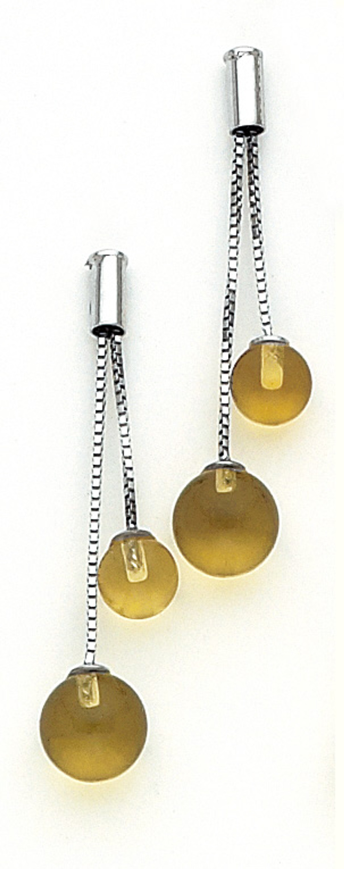 14k White Gold Genuine Yellow Topaz Earring 14k White Gold Genuine Yellow Topaz Earring