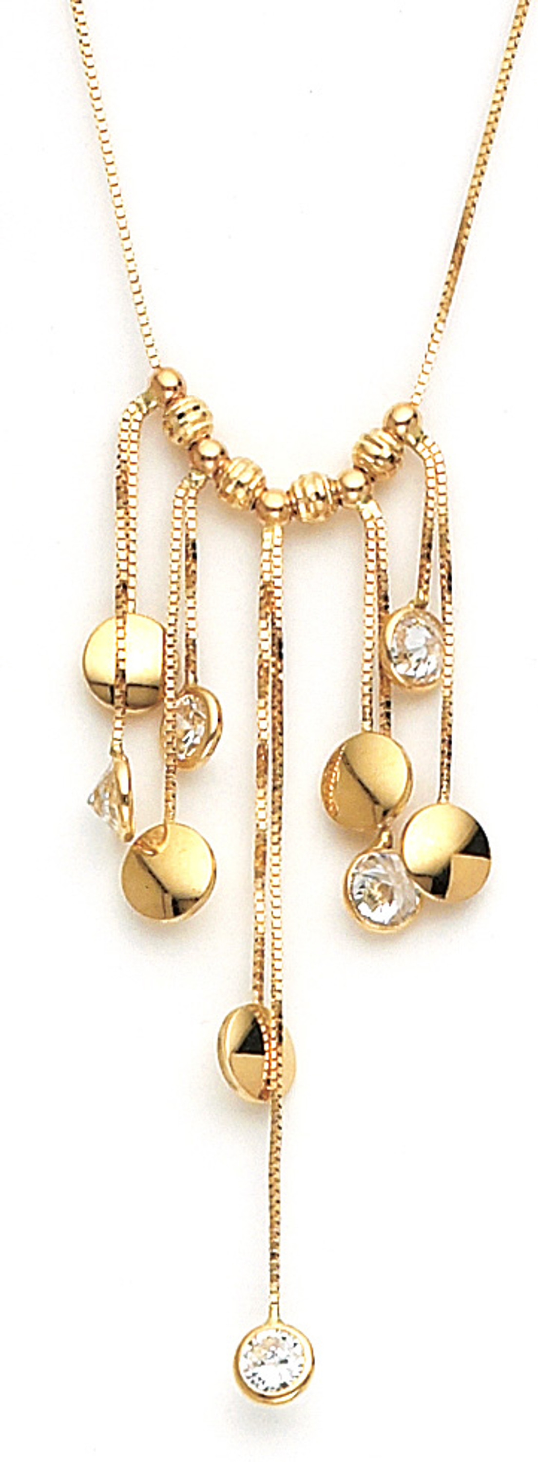 14k Yellow Gold Drop Cubic Zirconium necklace 14k Yellow Gold Drop Cubic Zirconium necklace