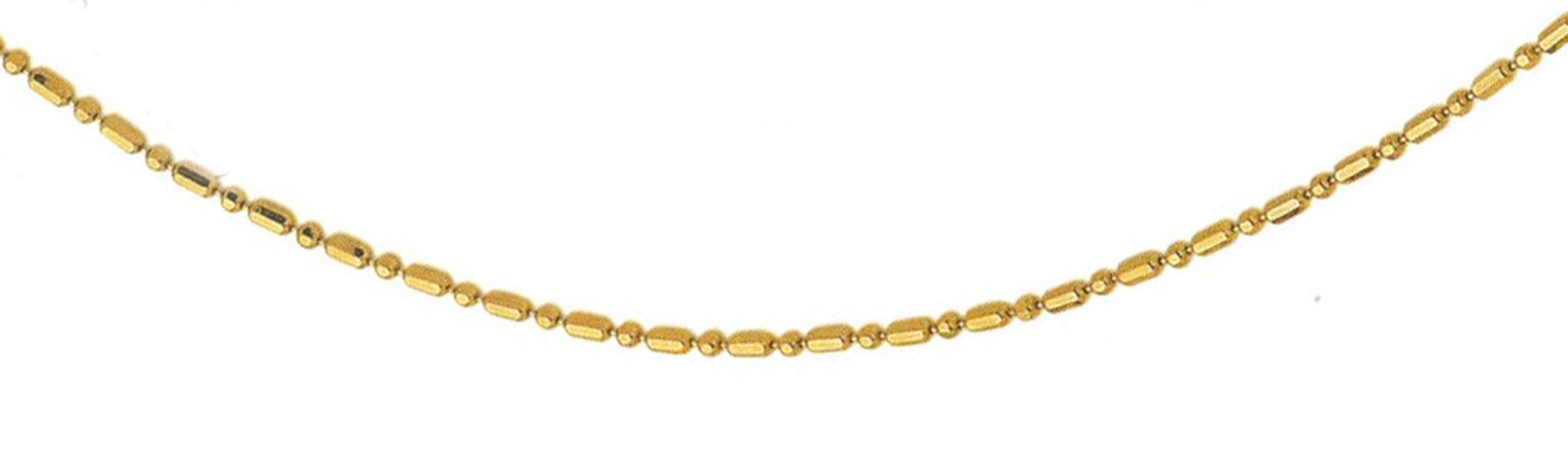 14k Gold 1.5mm Diamond Cut Bead And Bar Chain 30 Inches 14k Gold 1.5mm Diamond Cut Bead And Bar Chain 30 Inches