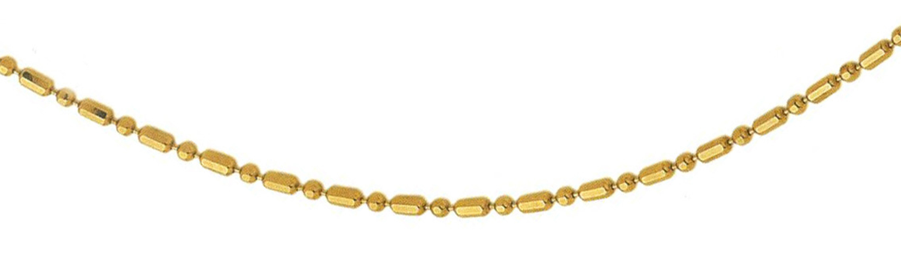 14k Gold 2mm Diamond Cut Bead And Bar Chain 20 Inches 14k Gold 2mm Diamond Cut Bead And Bar Chain 20 Inches