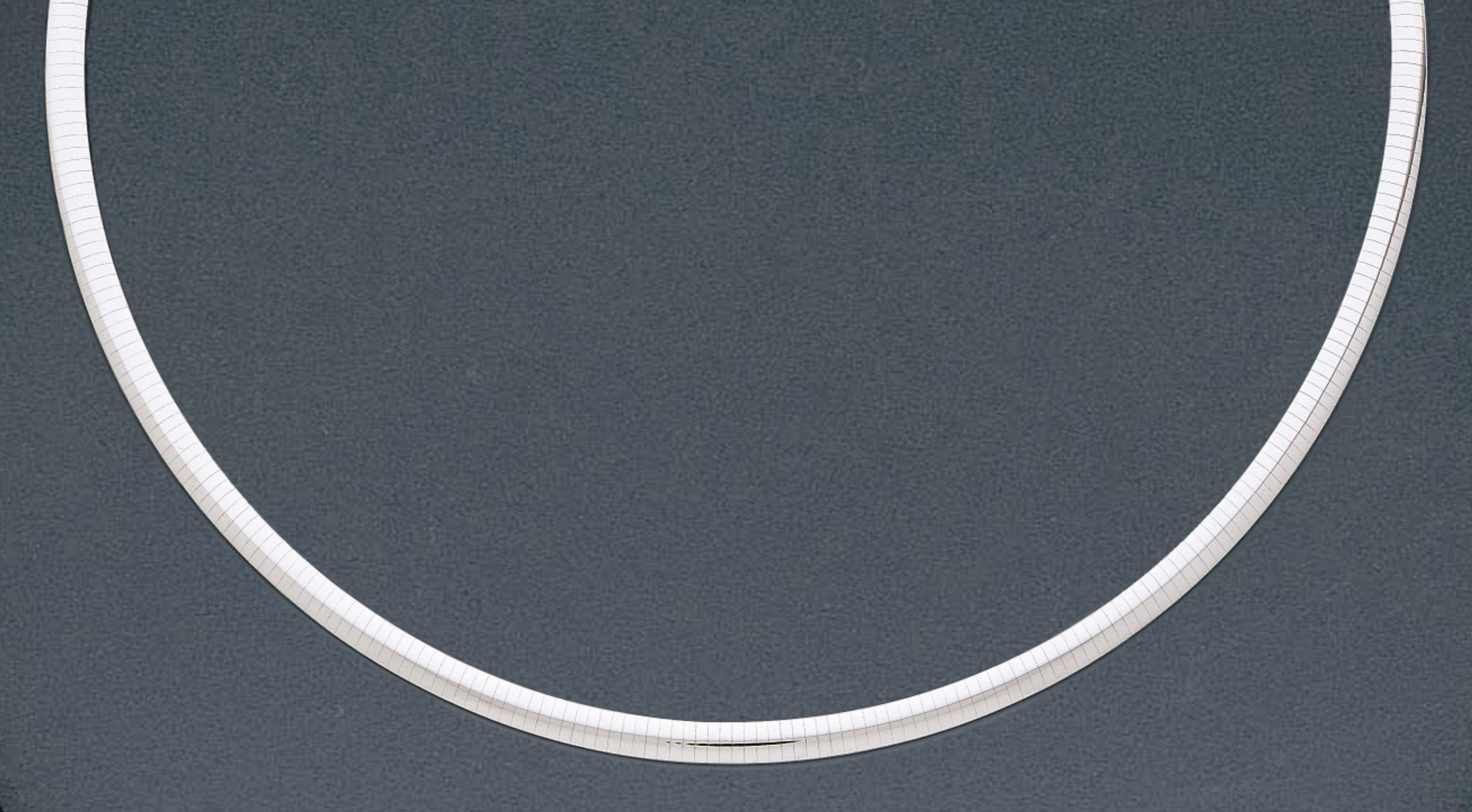 14k White Gold 6mm Domed Omega Necklace 20 Inches 14k White Gold 6mm Domed Omega Necklace 20 Inches