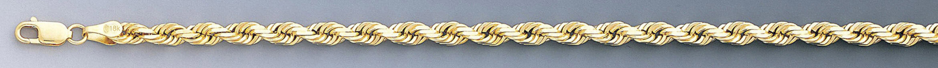 18k Gold 5mm Italian Diamond Cut Rope Chain 18 Inches 18k Gold 5mm Italian Diamond Cut Rope Chain 18 Inches