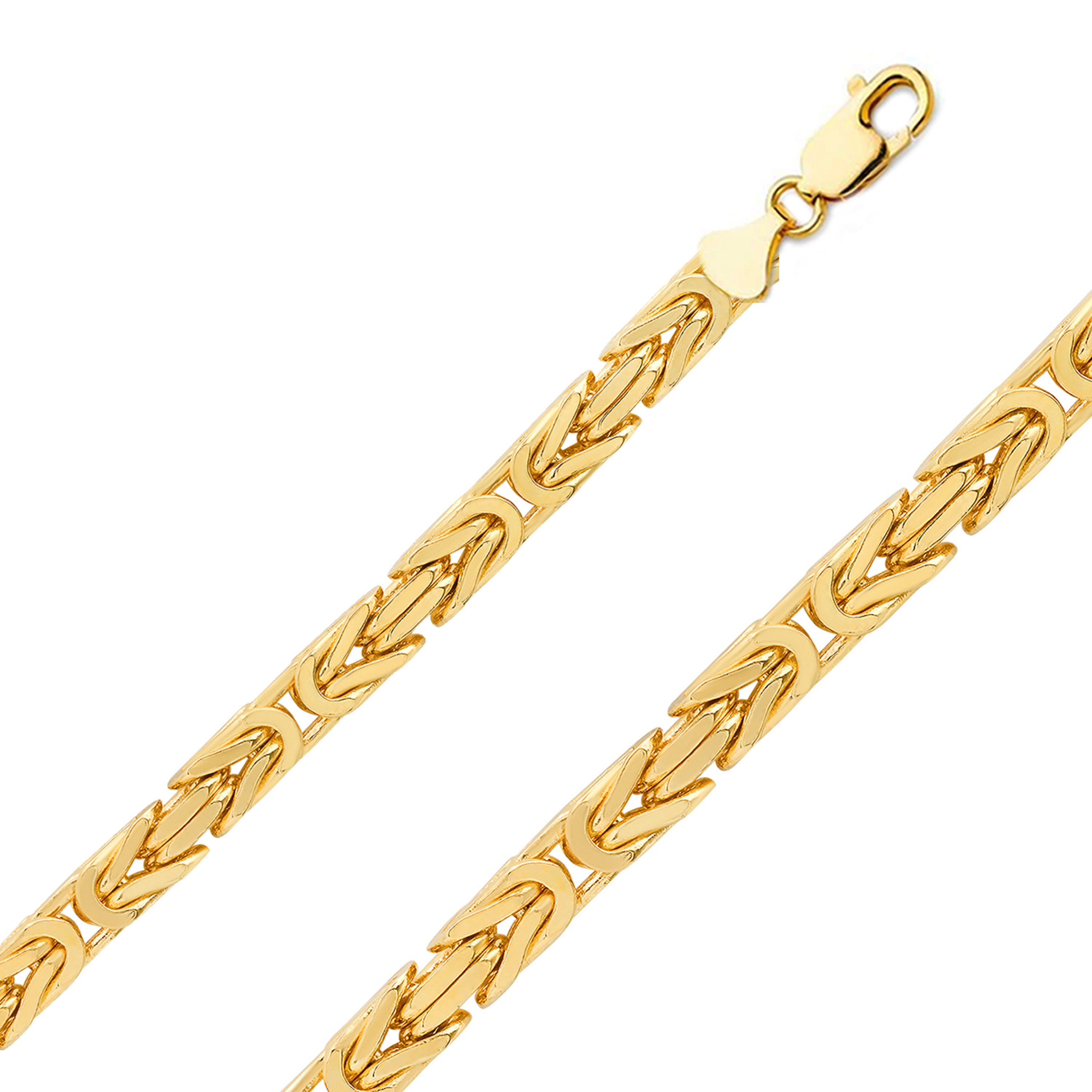 14k Gold 8.0mm Byzantine Chain 18 Inches 14k Gold 8.0mm Byzantine Chain 18 Inches