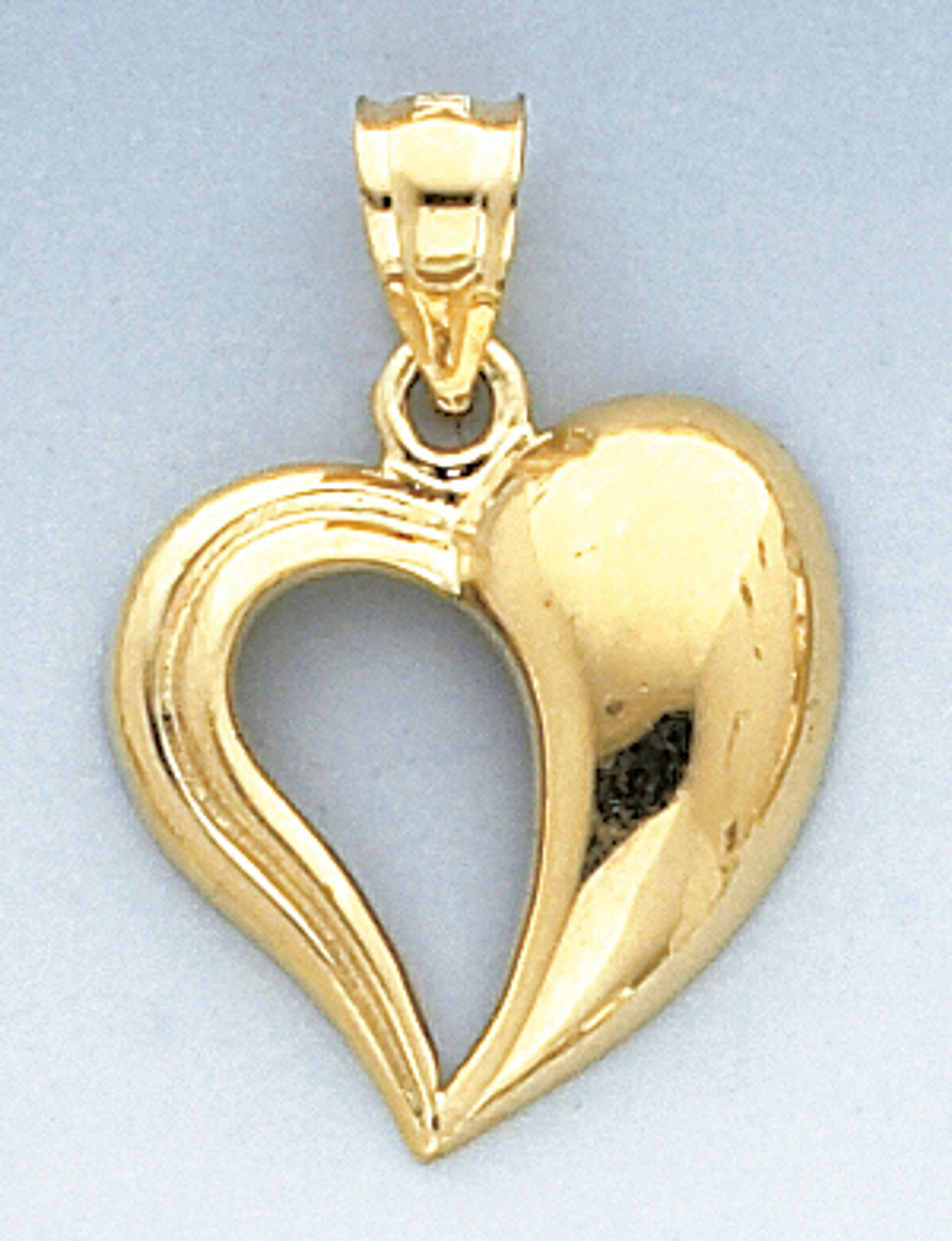 14k Gold 28.95mm Heart Pendant 14k Gold 28.95mm Heart Pendant