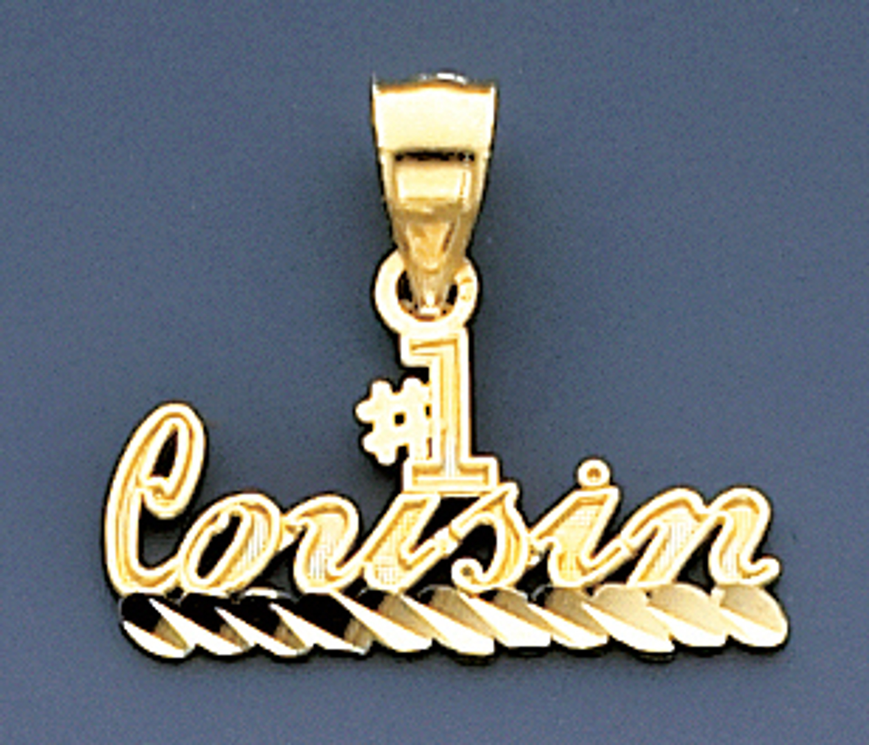 14k Gold #1 Cousin Charm 14k Gold #1 Cousin Charm