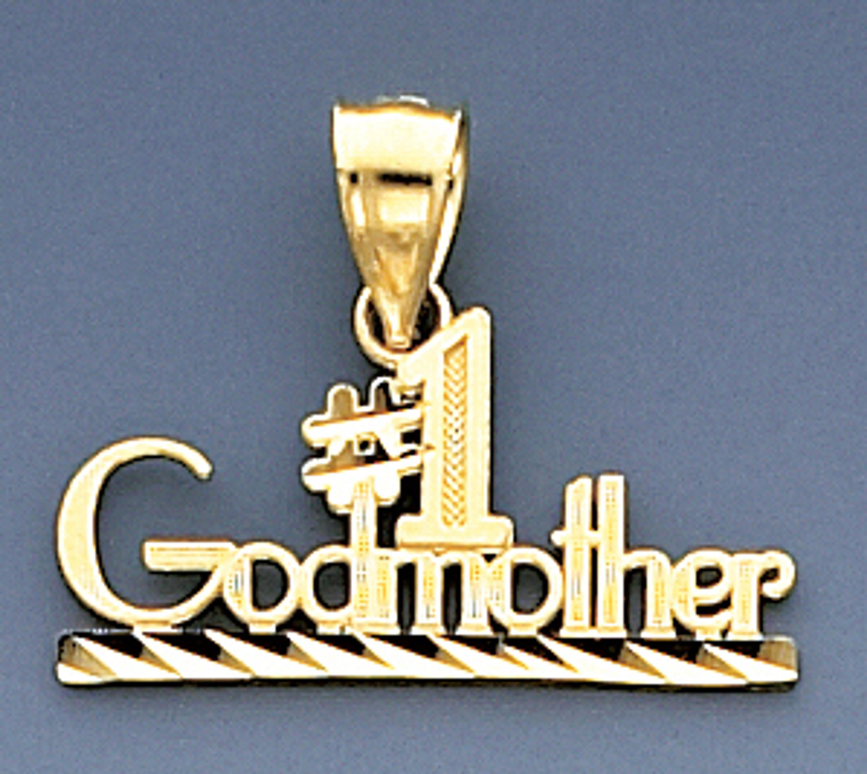 14k Gold #1 God Mother Charm 14k Gold #1 God Mother Charm