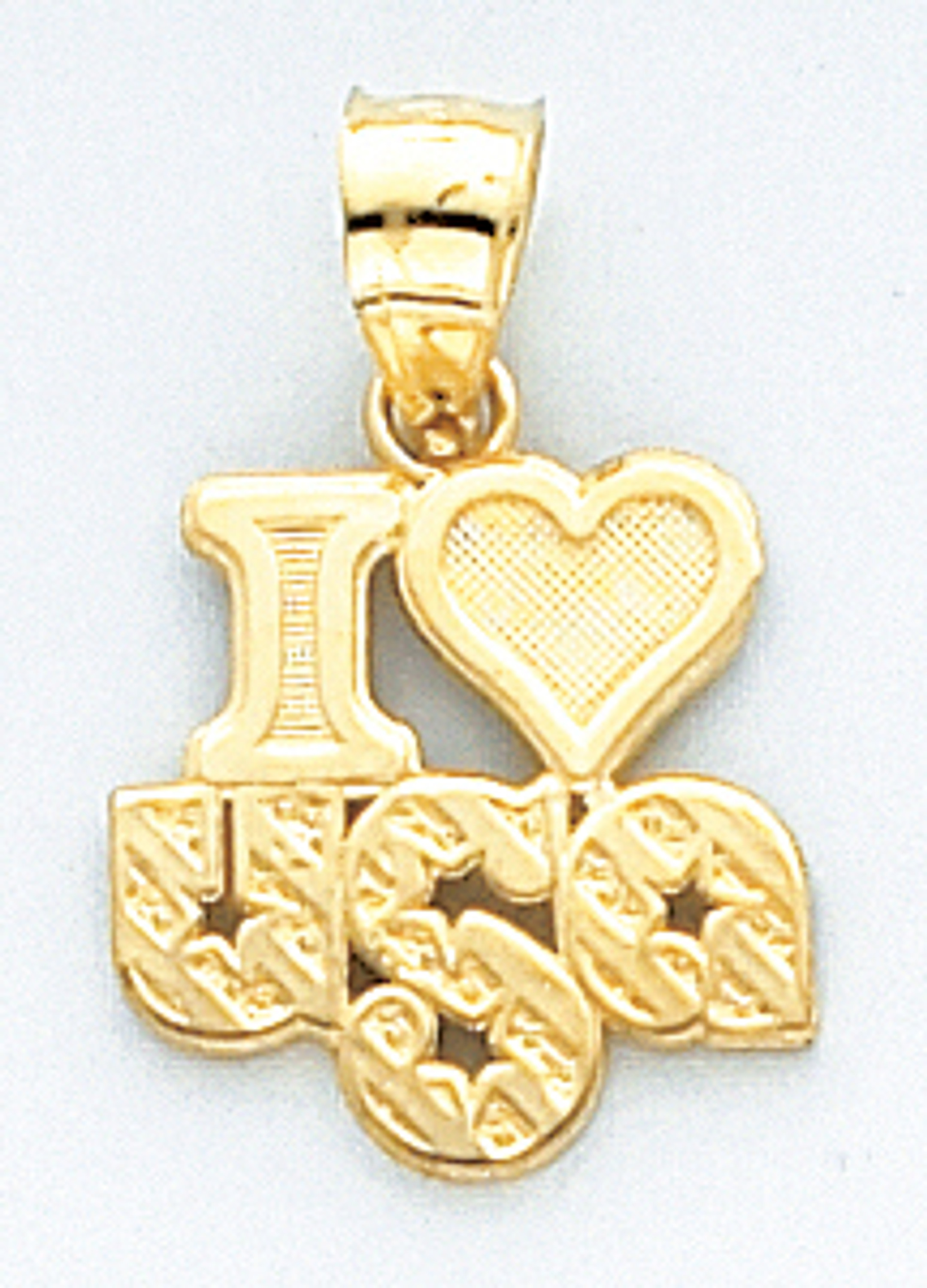 14k Gold I Love Usa Charm 14k Gold I Love Usa Charm
