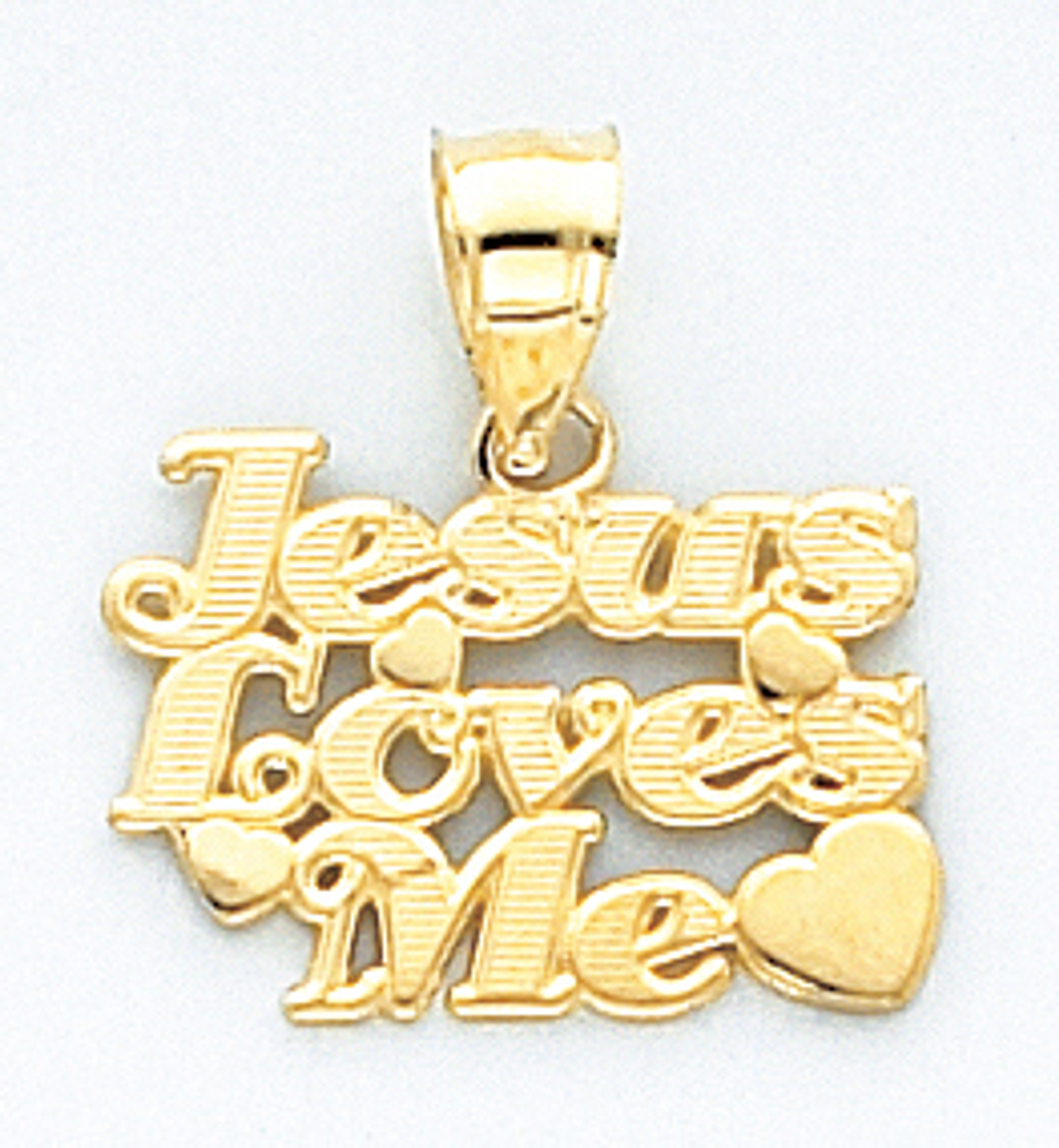 14k Gold Jesus Loves Me Charm 14k Gold Jesus Loves Me Charm