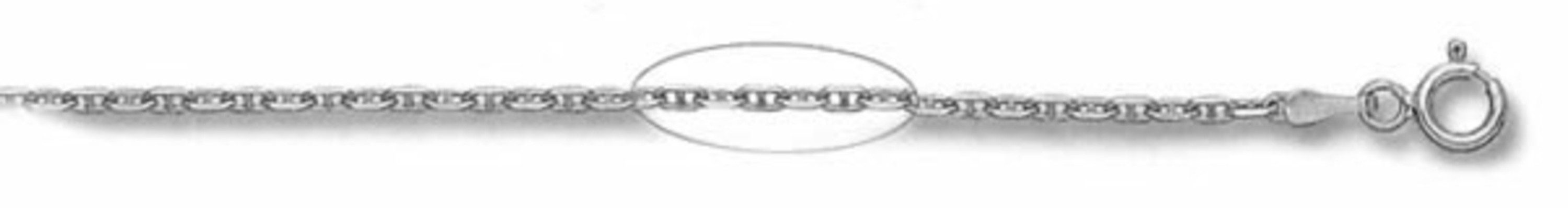 14k White Gold "Nickel Free" 1mm Anchor Chain 18" 14k White Gold "Nickel Free" 1mm Anchor Chain 18"