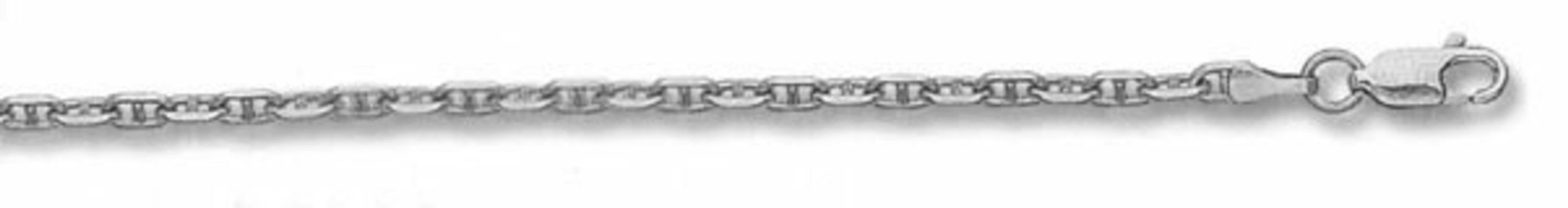 14k White Gold "Nickel Free" 3.0 Mm Anchor Chain 24" 14k White Gold "Nickel Free" 3.0 Mm Anchor Chain 24"