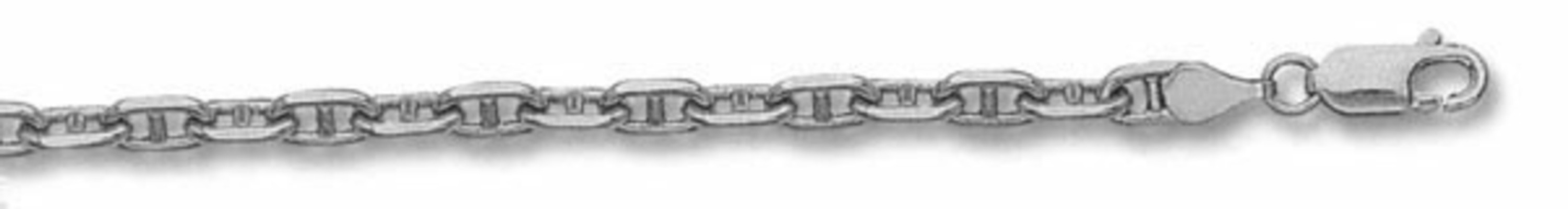 14k White Gold "Nickel Free" 4.0 Mm Anchor Chain 16" 14k White Gold "Nickel Free" 4.0 Mm Anchor Chain 16"