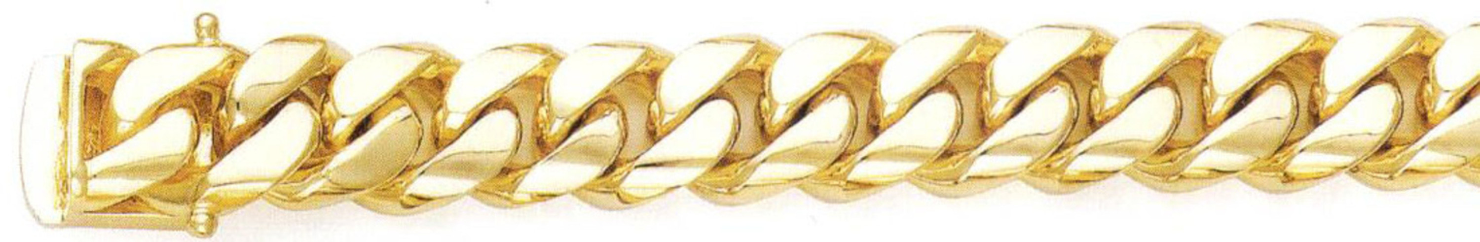 18k Yellow Gold Hand Made Bracelet 11.1mm Wide And 9 Inches 18k Yellow Gold Hand Made Bracelet 11.1mm Wide And 9 Inches