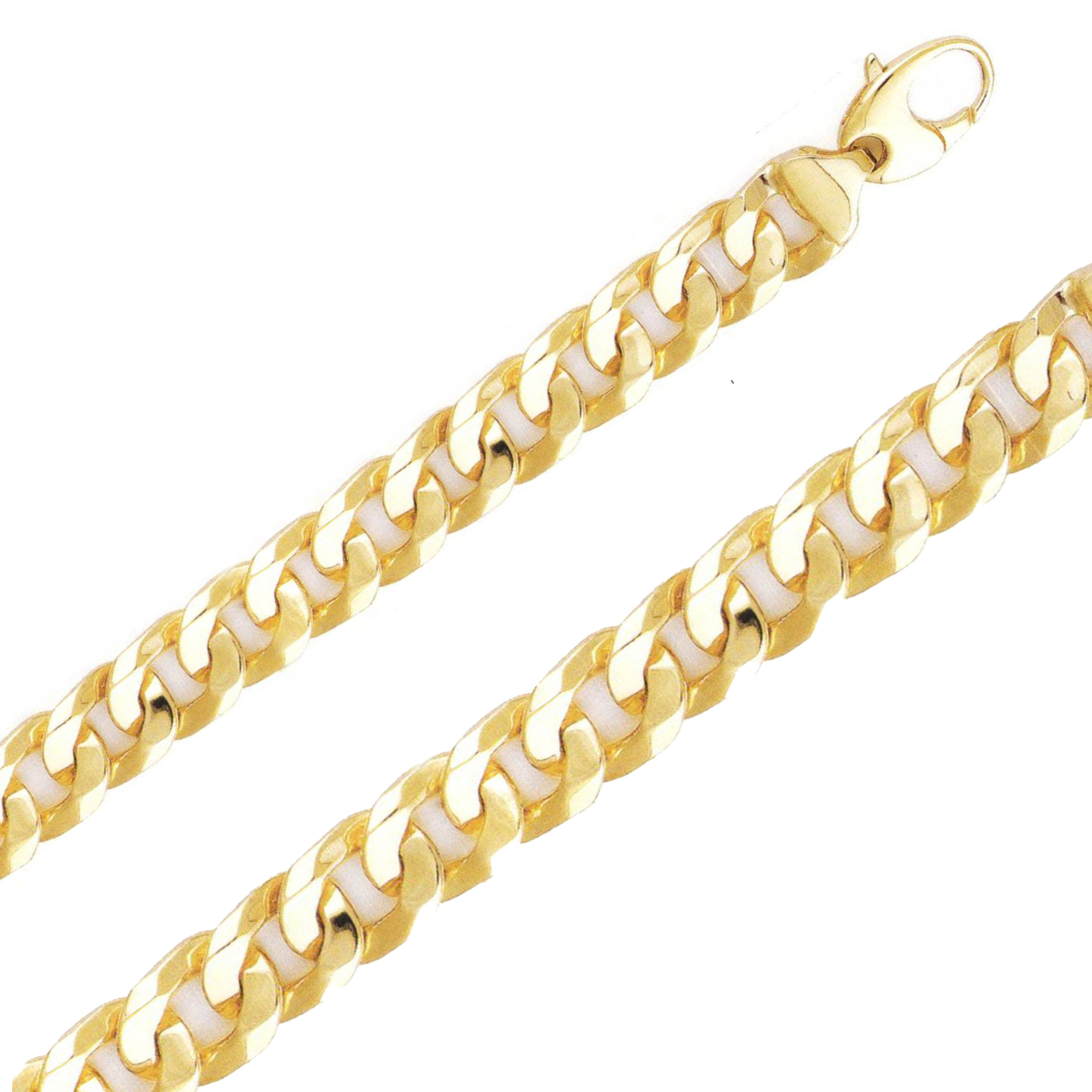 18k Yellow Gold Hand Made Chain 12mm Wide And 28 Inches 18k Yellow Gold Hand Made Chain 12mm Wide And 28 Inches