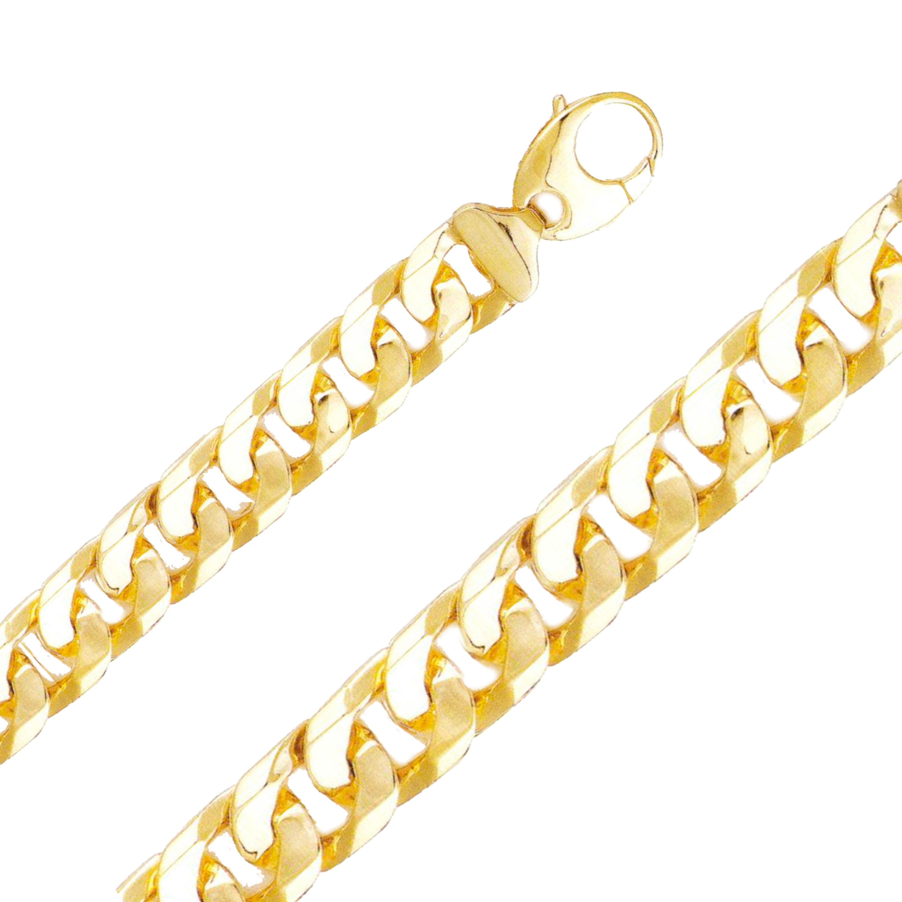 18k Yellow Gold Hand Made Curb Chain 13mm Wide And 26 Inches 18k Yellow Gold Hand Made Curb Chain 13mm Wide And 26 Inches