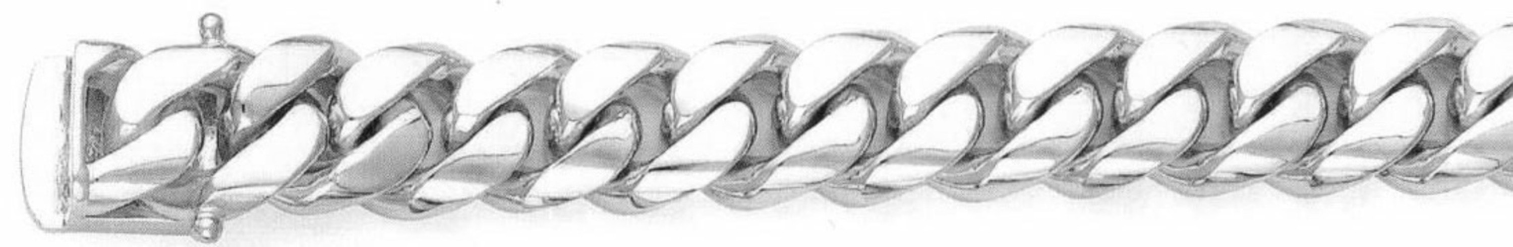 18k White Gold Hand Made Chain 11.1mm Wide And 30 Inches 18k White Gold Hand Made Chain 11.1mm Wide And 30 Inches