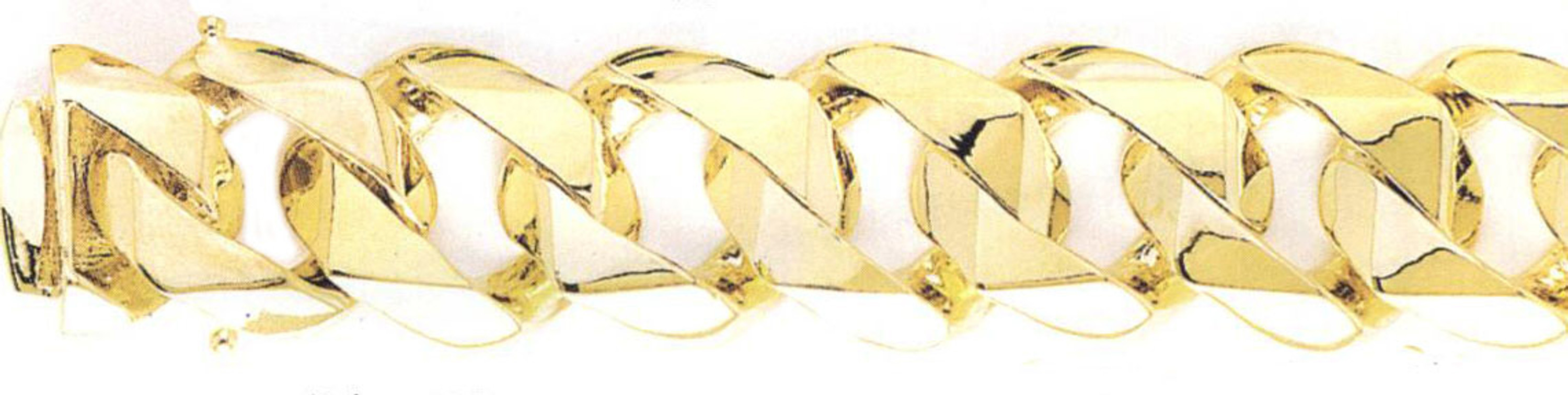 14k Yellow Gold Hand Made Chain 19.8mm Wide And 26 Inches 14k Yellow Gold Hand Made Chain 19.8mm Wide And 26 Inches