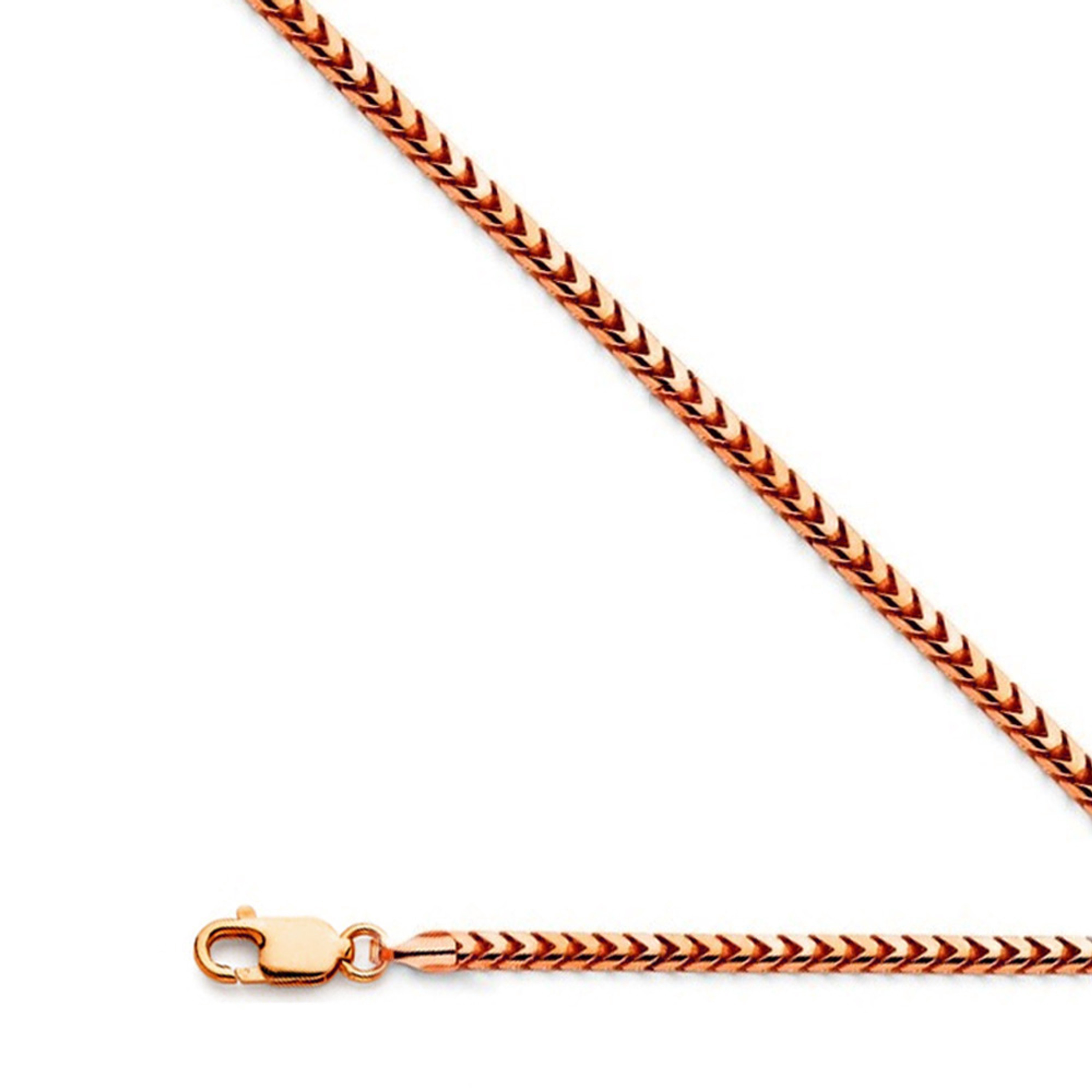 14k Rose Gold Franco Chain 3.6mm 22 Inches 14k Rose Gold Franco Chain 3.6mm 22 Inches