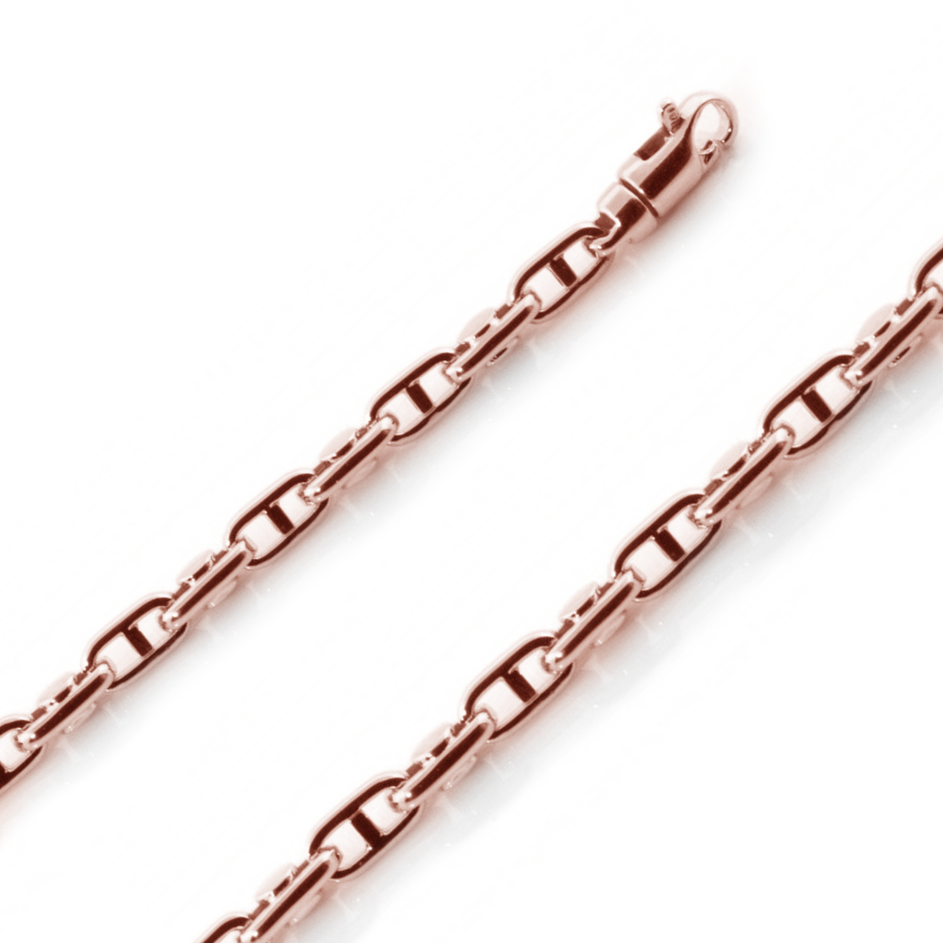 14k Rose Gold 5.0mm Modern Hand Made Bracelet 7 Inches 14k Rose Gold 5.0mm Modern Hand Made Bracelet 7 Inches
