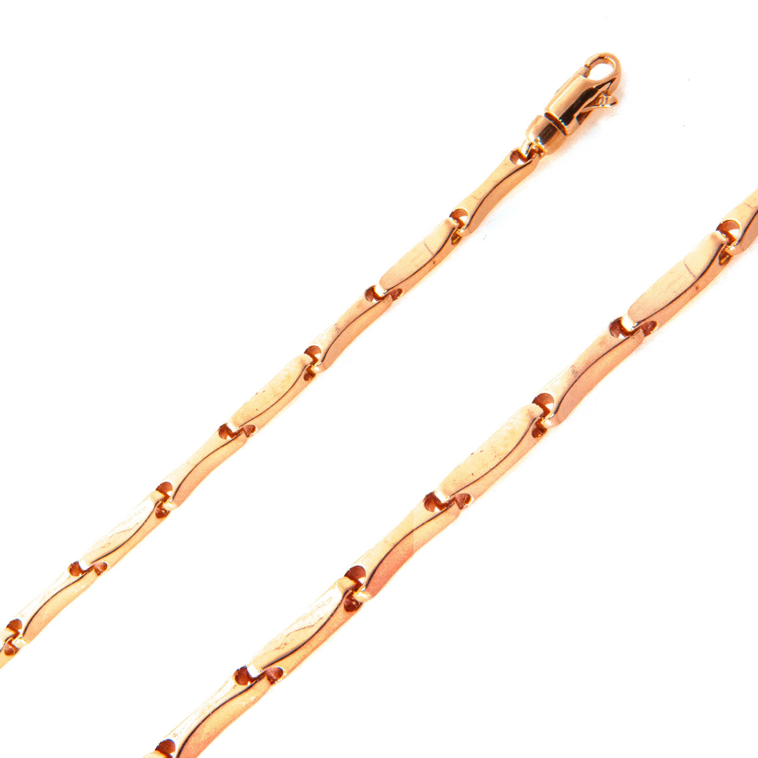 14k Rose Gold Fancy Hand Made Bracelet 3.0mm 7 Inches 14k Rose Gold Fancy Hand Made Bracelet 3.0mm 7 Inches