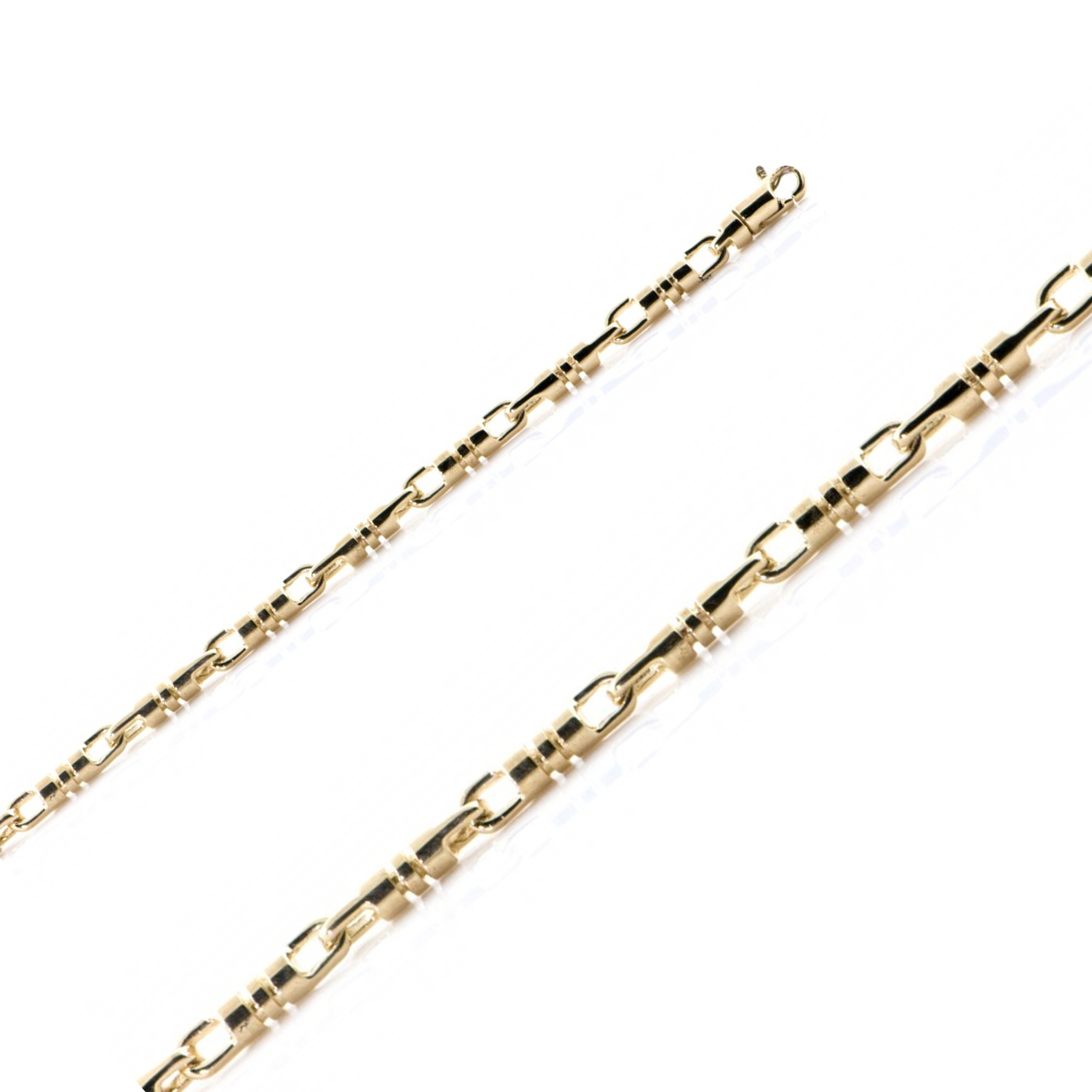 14k Yellow Gold Fancy Hand Made Bracelet 3.2mm 9 Inches 14k Yellow Gold Fancy Hand Made Bracelet 3.2mm 9 Inches