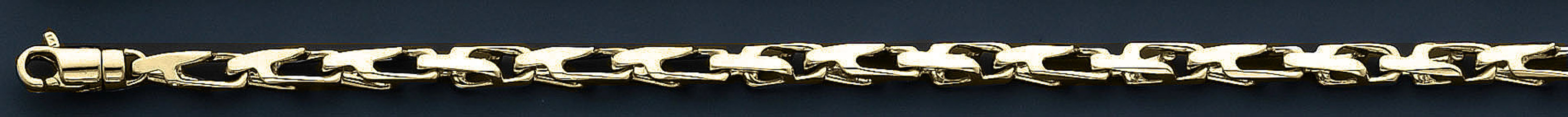 14k Gold Fancy Hand Made Bracelet 4.4mm 9 Inches 14k Gold Fancy Hand Made Bracelet 4.4mm 9 Inches
