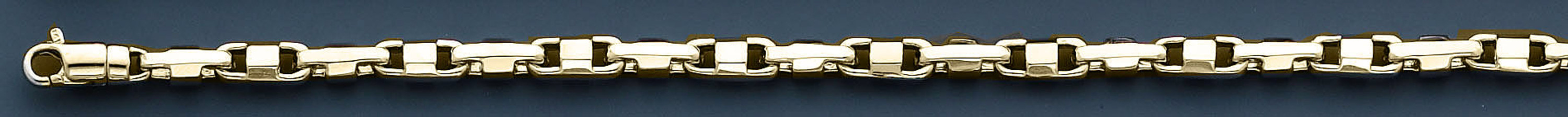 14k Yellow Gold Modern Hand Made Chain 4.2mm 28 Inches