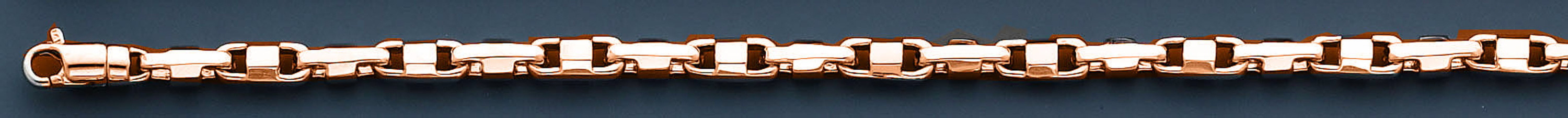 14k Rose Gold Modern Hand Made Chain 4.2mm 20 Inches