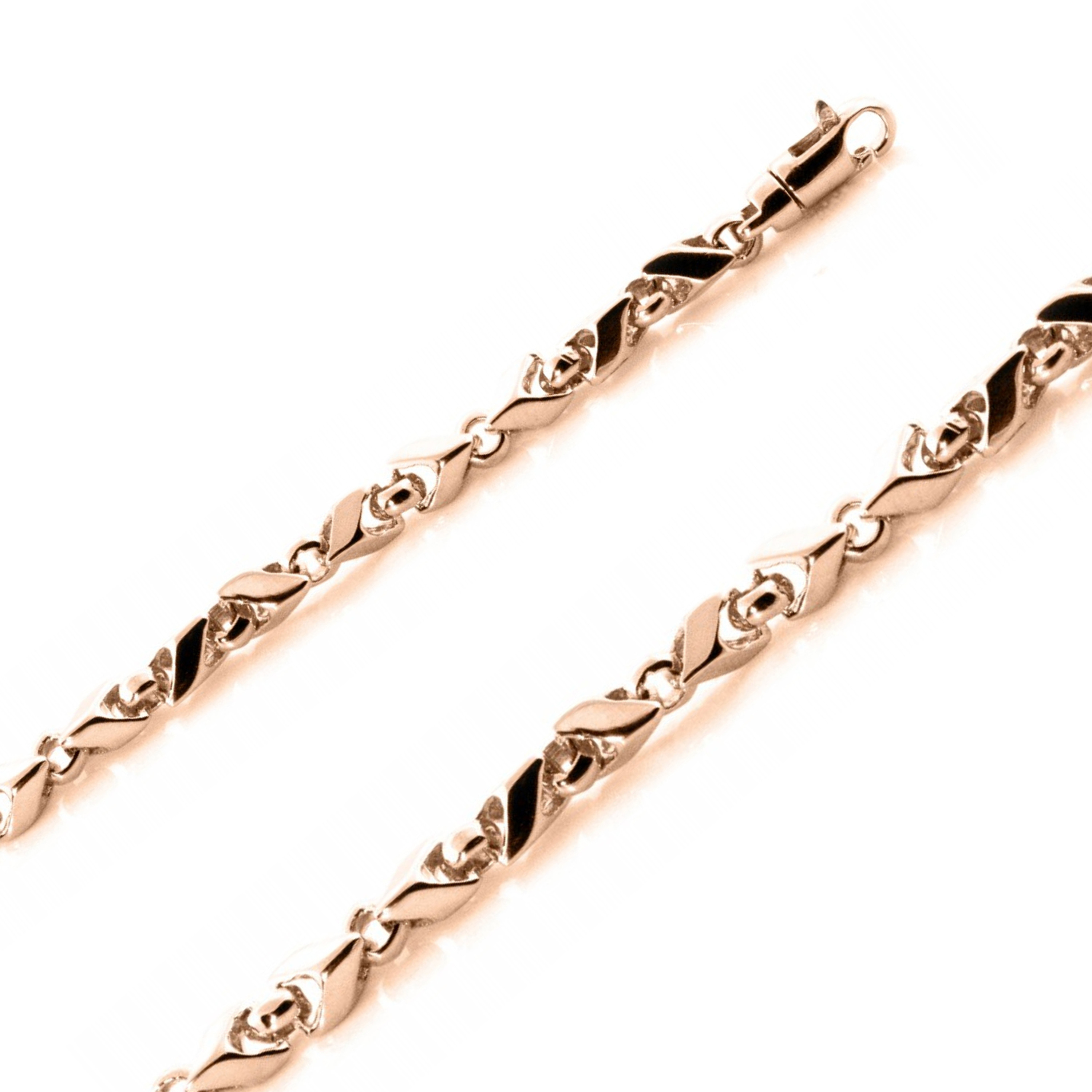 14k Rose Gold Fancy Handmade Chain 4.2mm 16 Inches 14k Rose Gold Fancy Handmade Chain 4.2mm 16 Inches