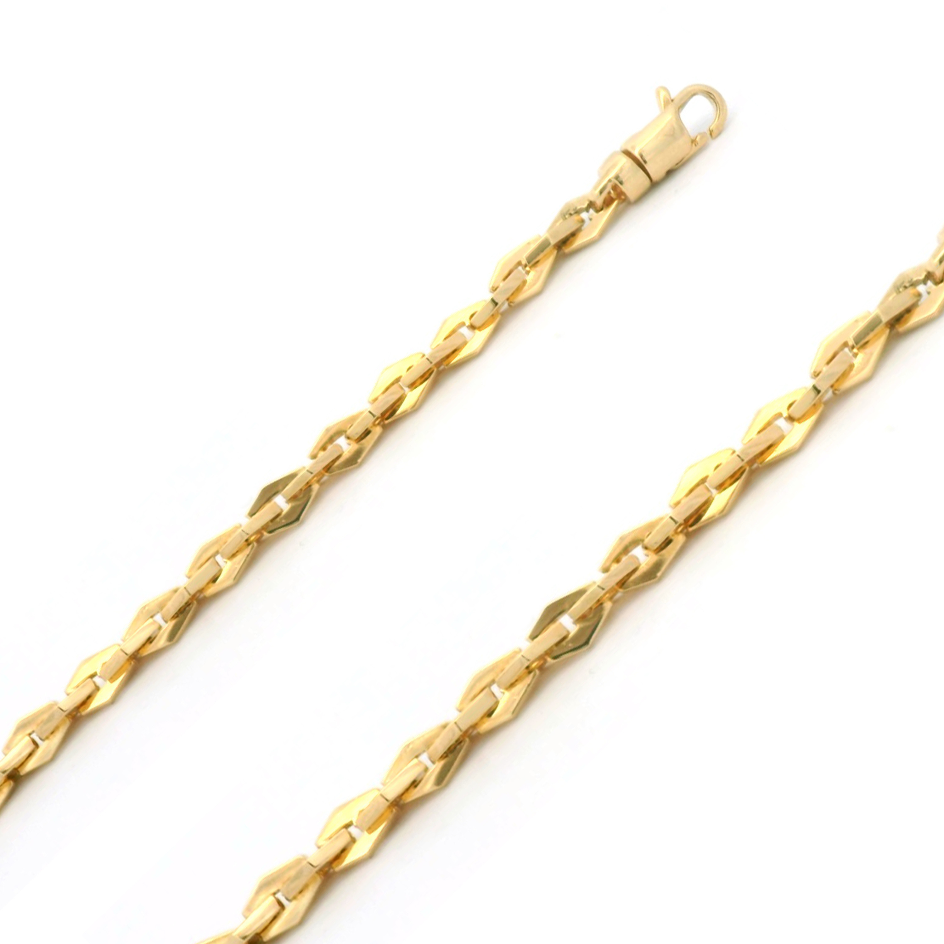 14K Yellow Gold Fancy Hand Made Bracelet 4.6mm 9 Inches 14K Yellow Gold Fancy Hand Made Bracelet 4.6mm 9 Inches