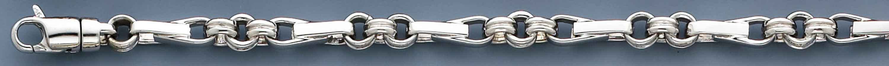 14k White Gold Fancy Hand Made Chain 6.1mm 26 Inches 14k White Gold Fancy Hand Made Chain 6.1mm 26 Inches