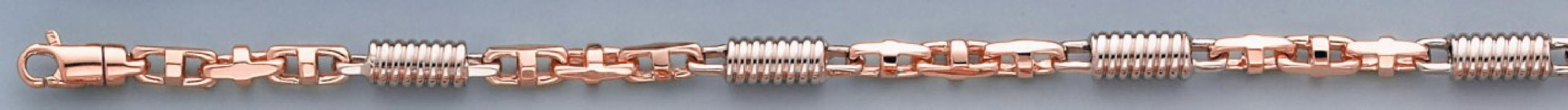14k Rose Gold Fancy Hand Made Chain 4.7mm 16 Inches 14k Rose Gold Fancy Hand Made Chain 4.7mm 16 Inches